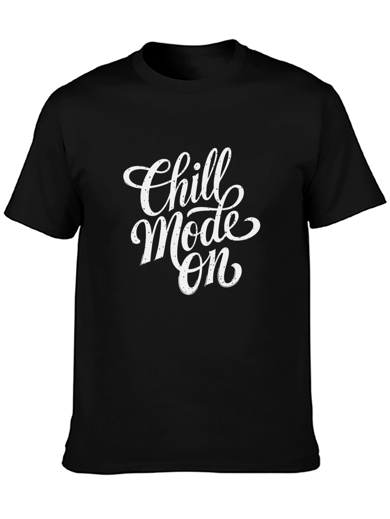 Chill Mode On Graphic T-Shirt - Black Cotton Tee