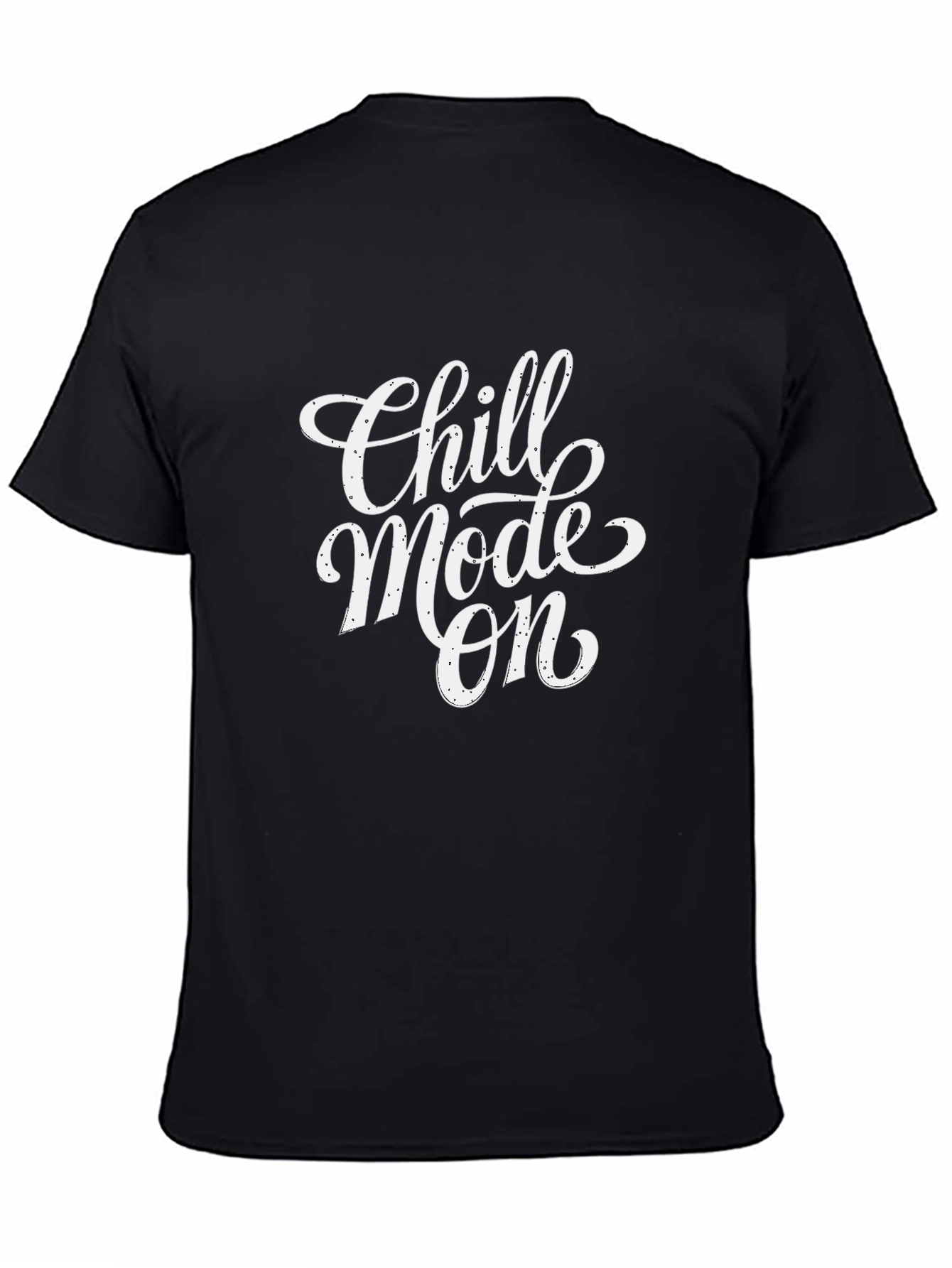 Chill Mode On Graphic T-Shirt - Black Cotton Tee