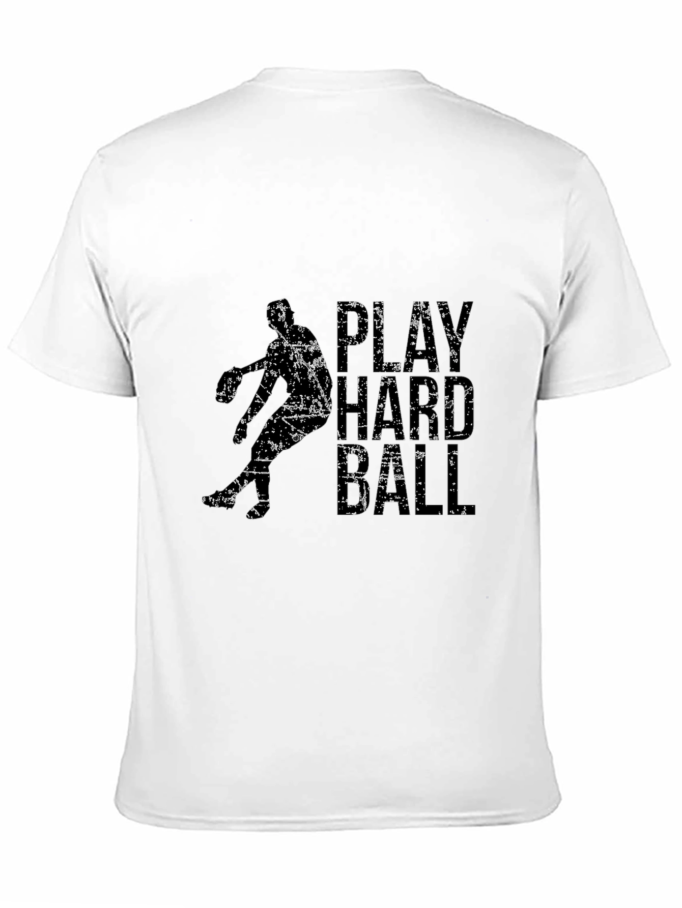 Play Hard Ball Graphic Tee - Black Cotton T-Shirt