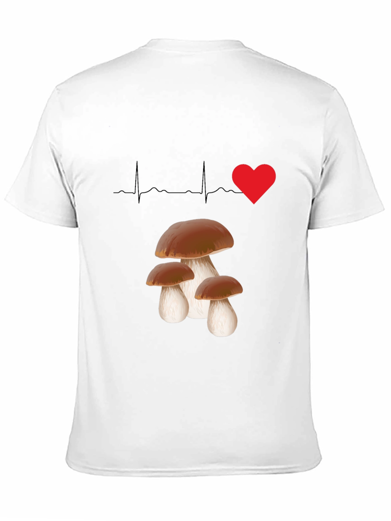 Mushroom Lover T-Shirt - Heartbeat Design