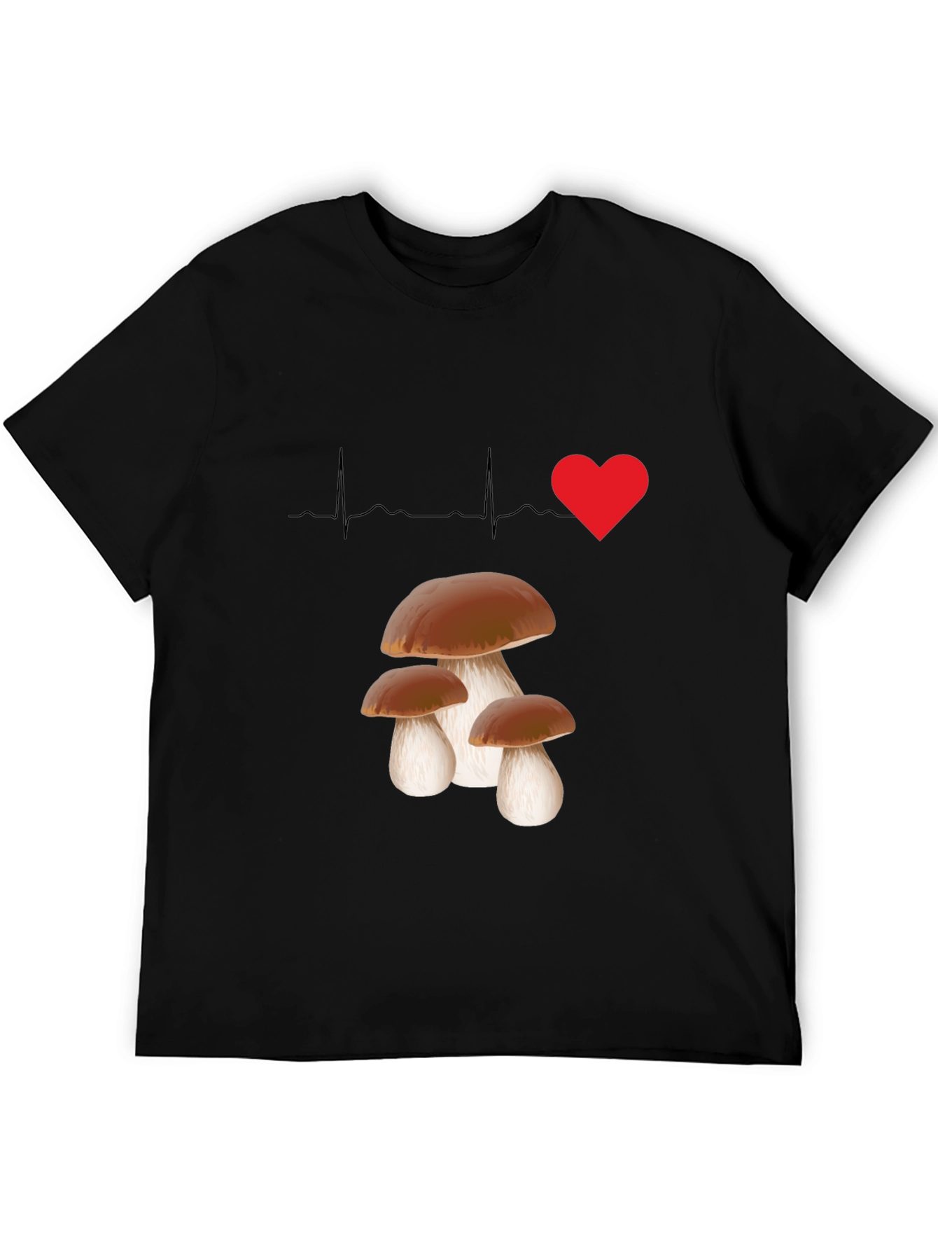Mushroom Lover T-Shirt - Heartbeat Design