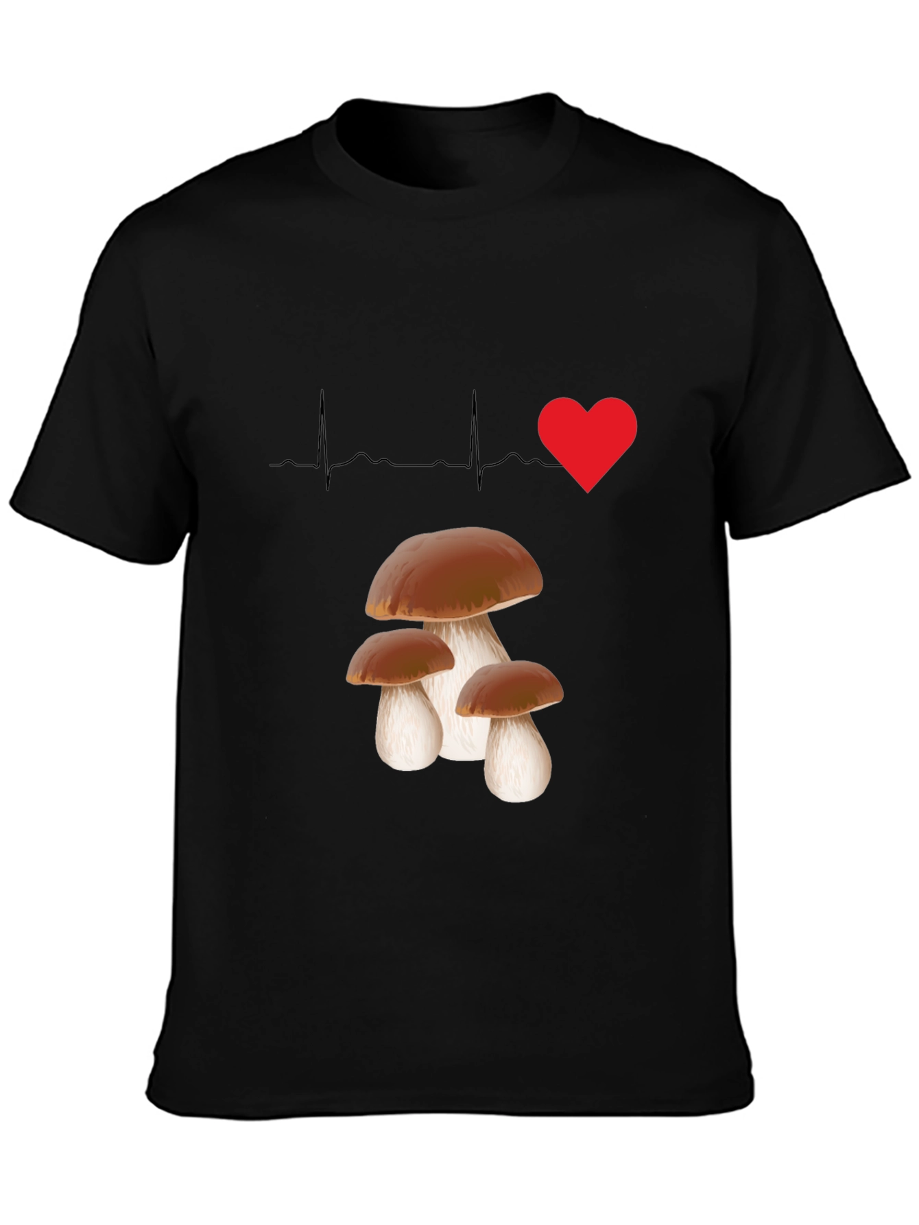 Mushroom Lover T-Shirt - Heartbeat Design