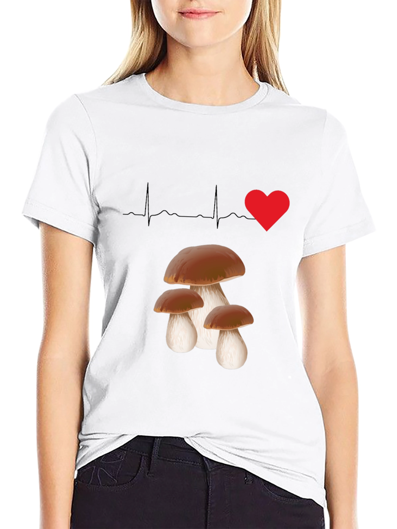 Mushroom Lover T-Shirt - Heartbeat Design