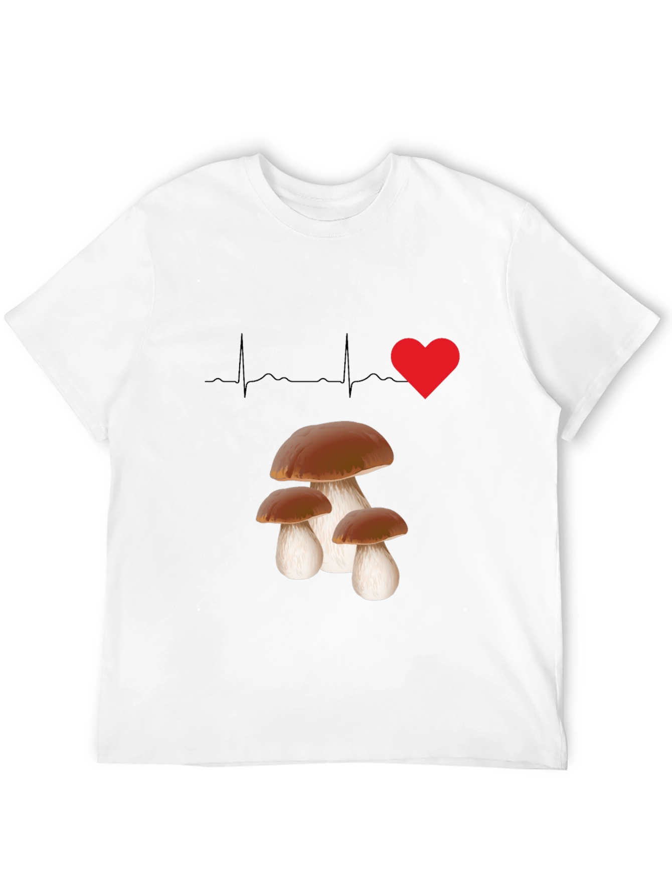 Mushroom Lover T-Shirt - Heartbeat Design