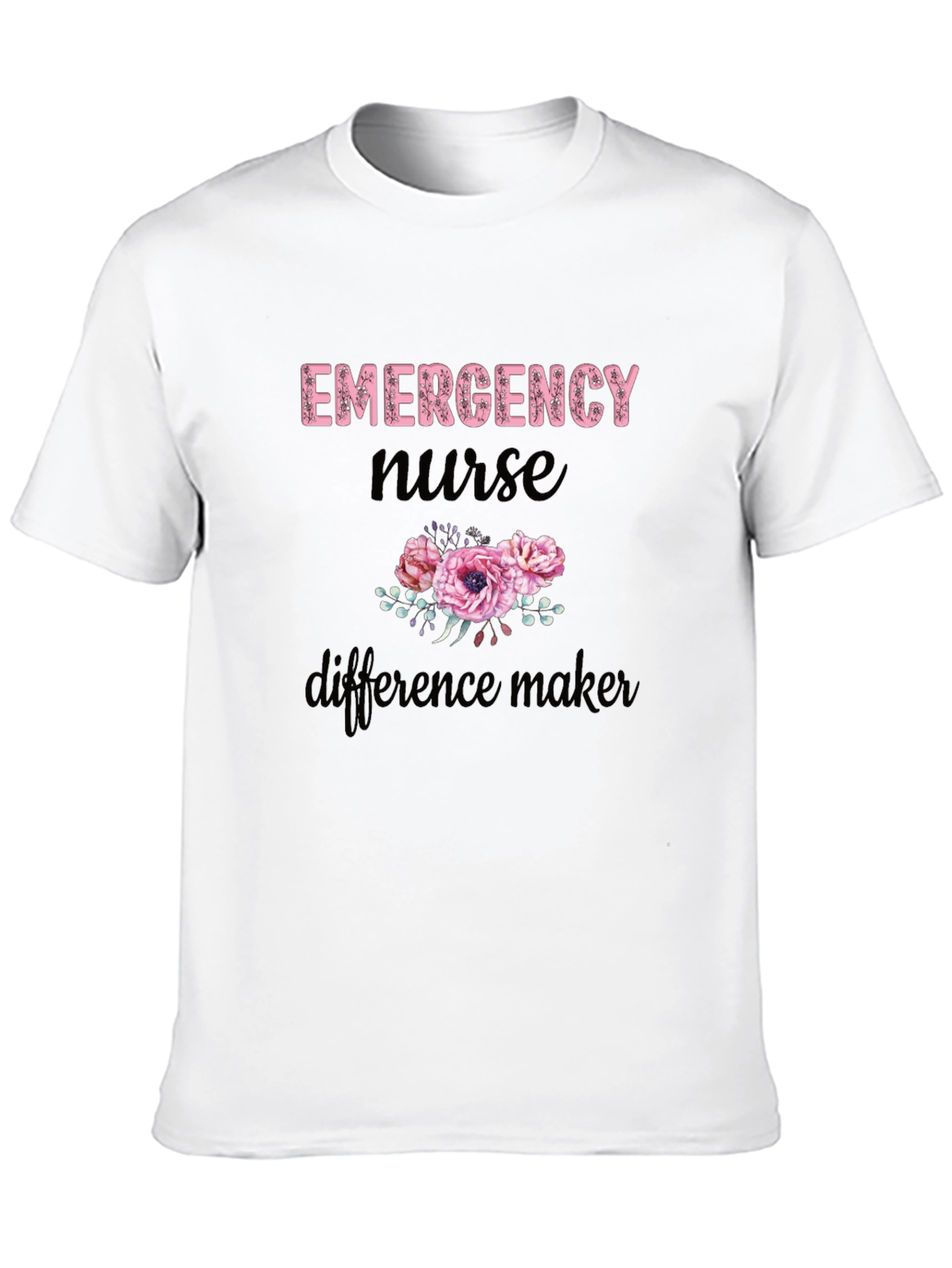 Emergency Nurse Difference Maker Black Tee