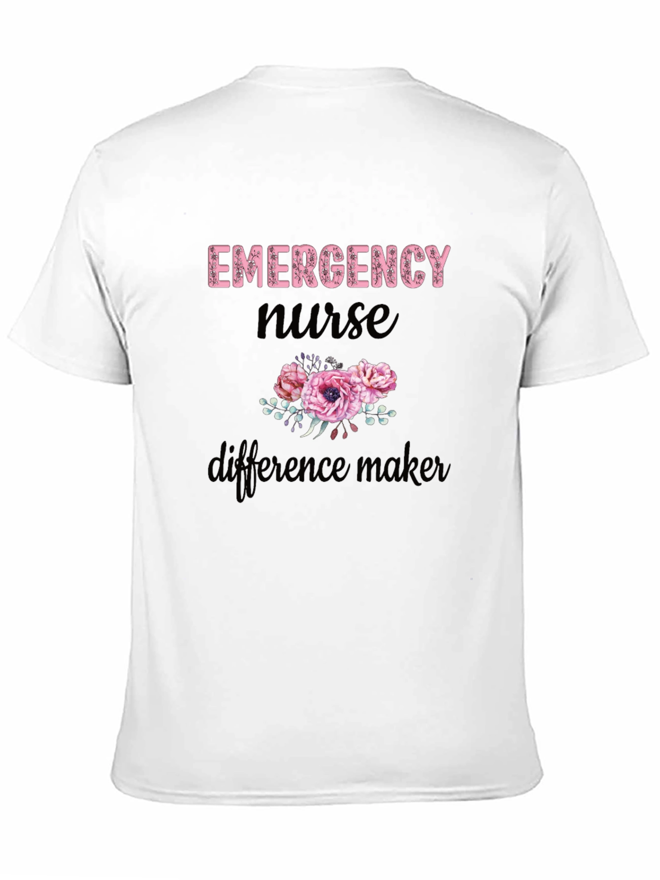 Emergency Nurse Difference Maker Black Tee