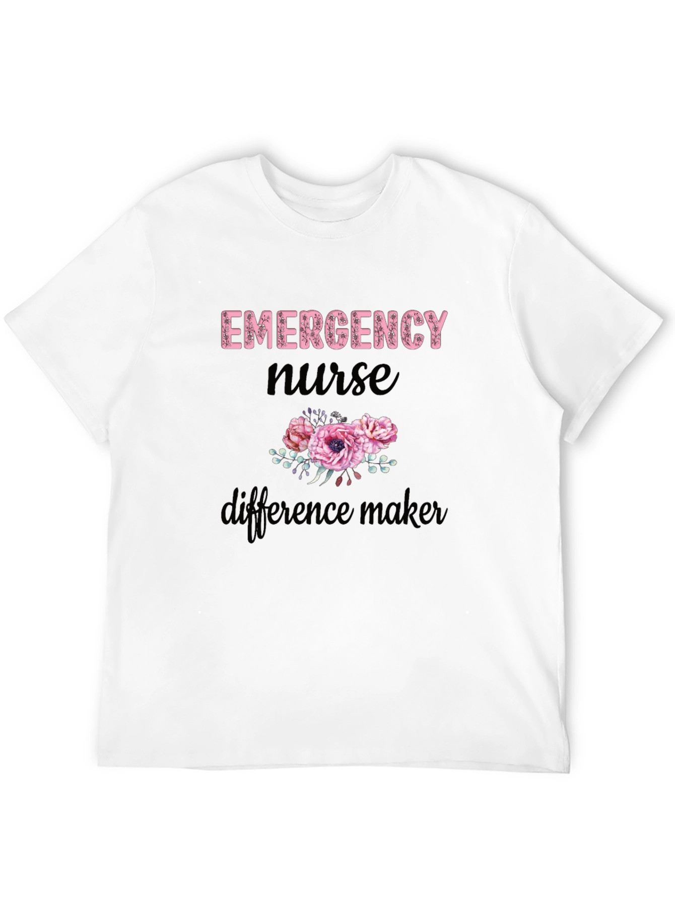 Emergency Nurse Difference Maker Black Tee