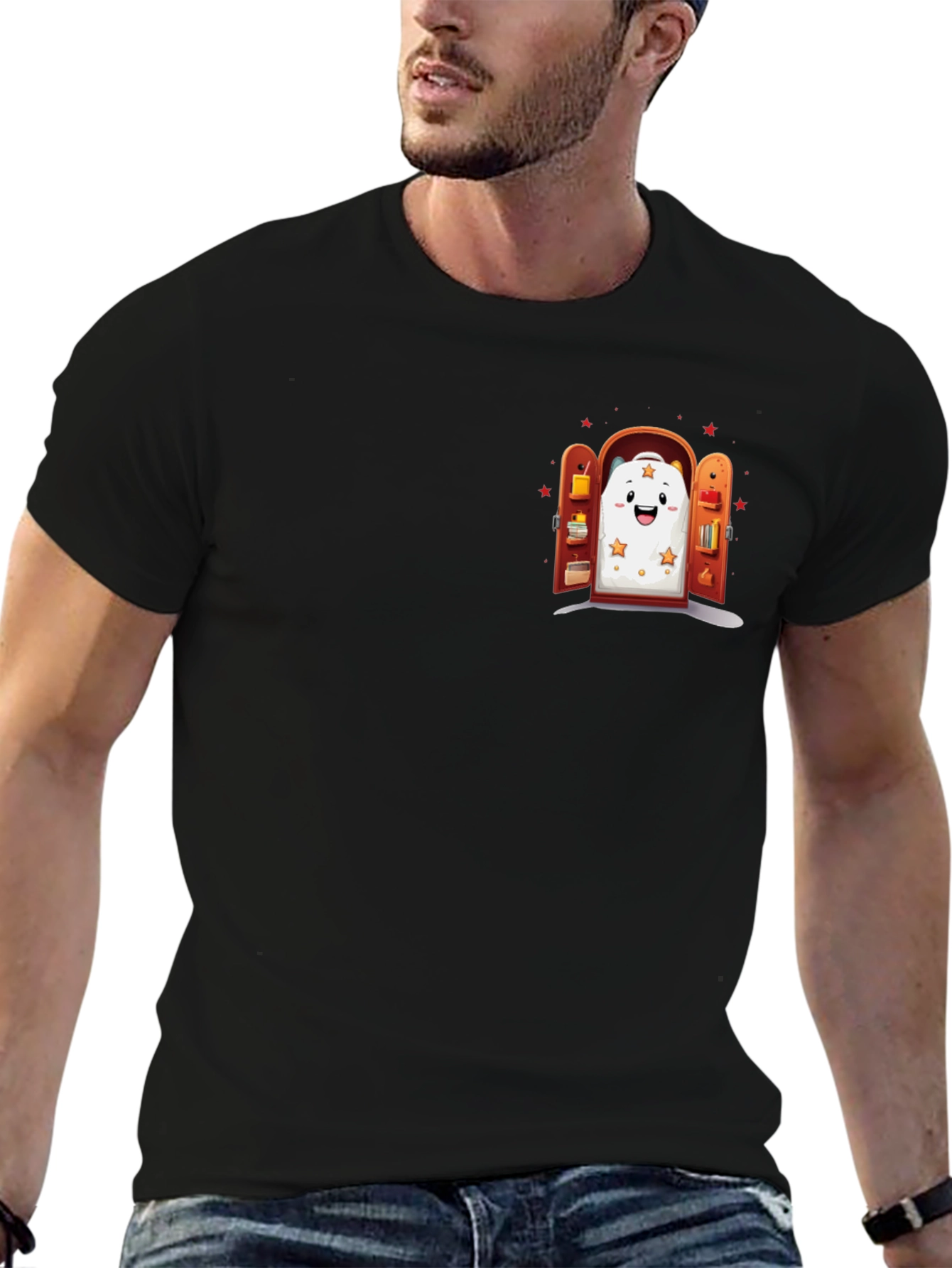 Whimsical Wardrobe Graphic Tee - Comfy Black T-Shirt