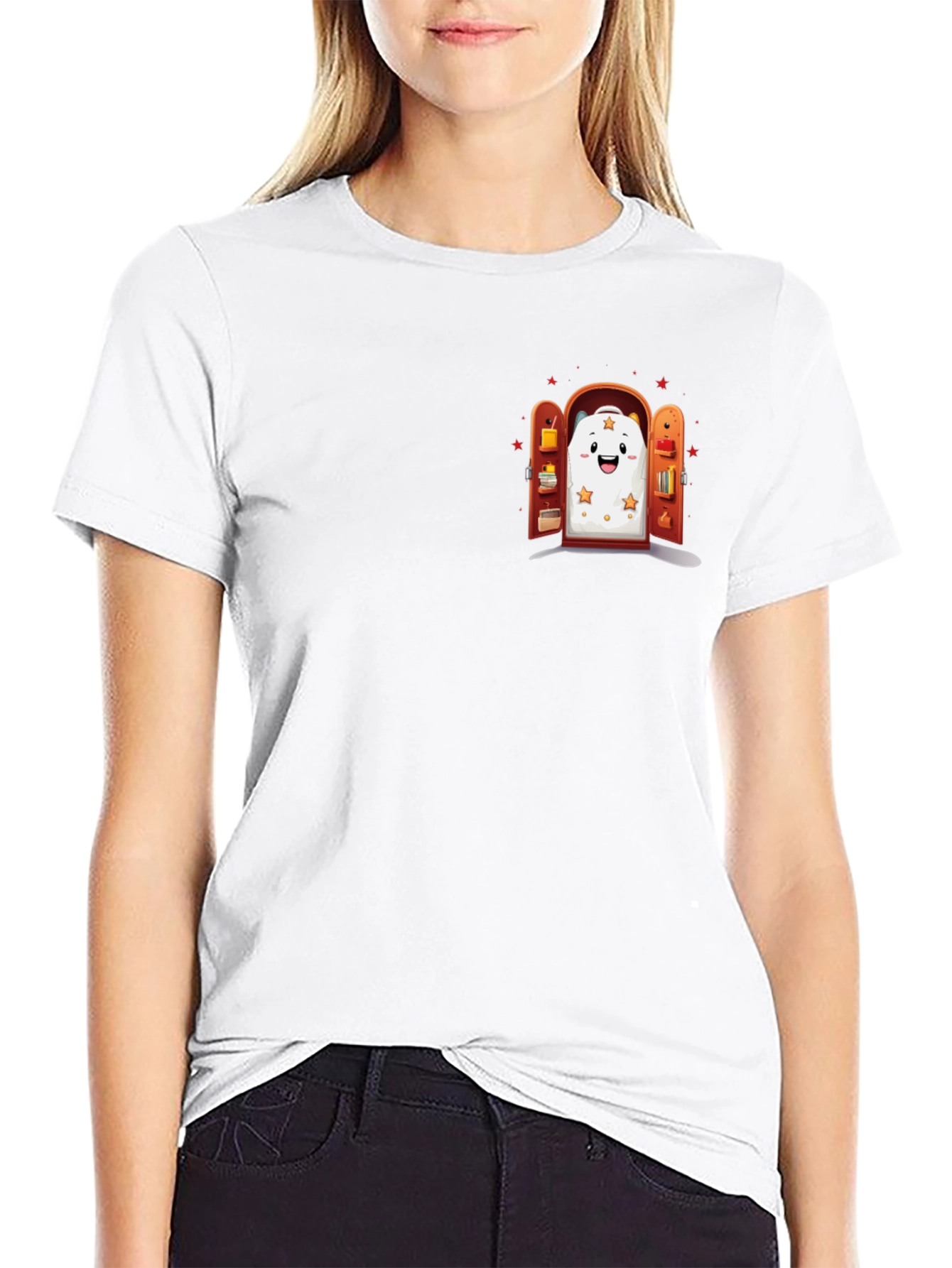 Whimsical Wardrobe Graphic Tee - Comfy Black T-Shirt