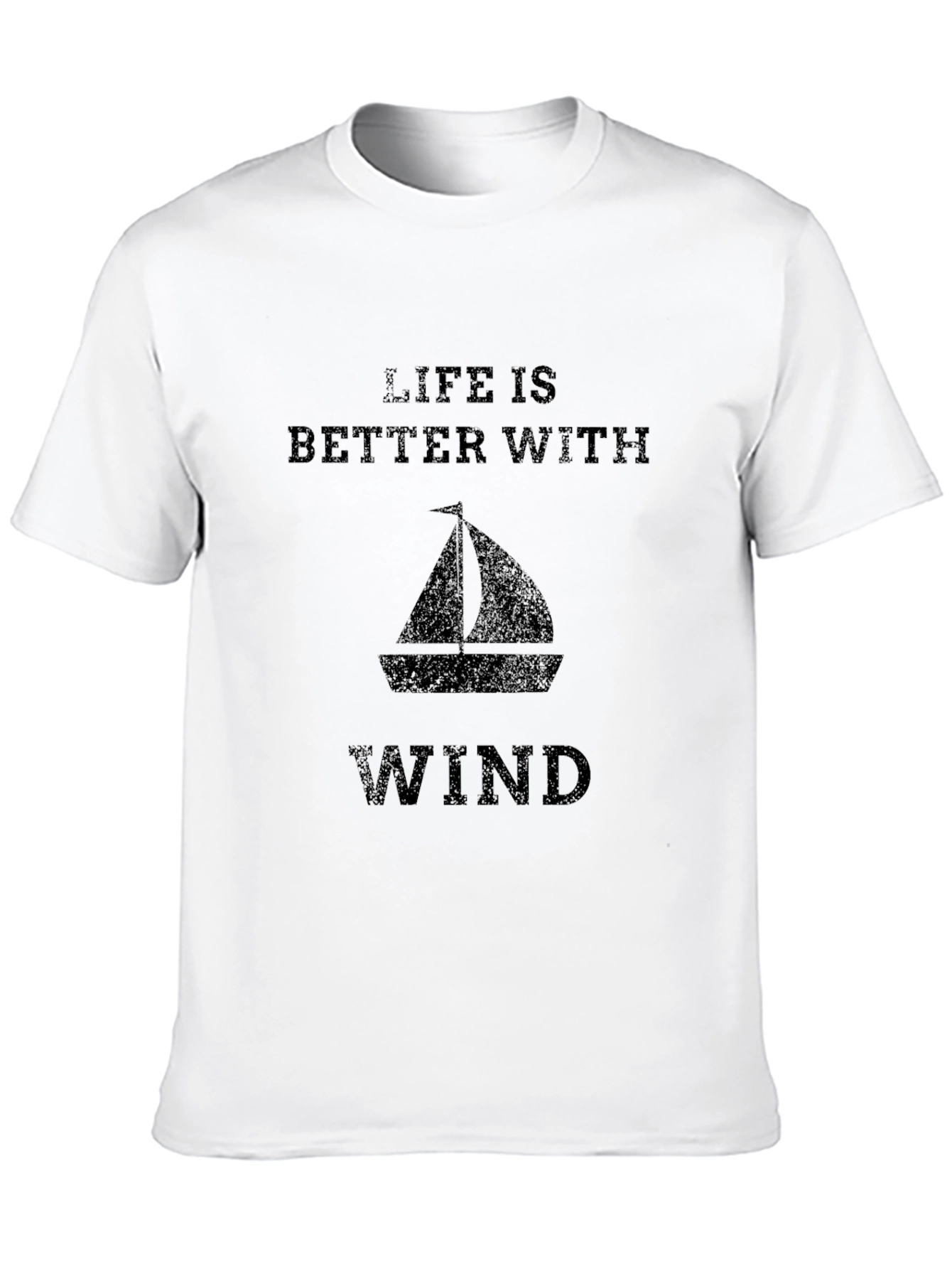 Life is Better with Wind Black T-Shirt