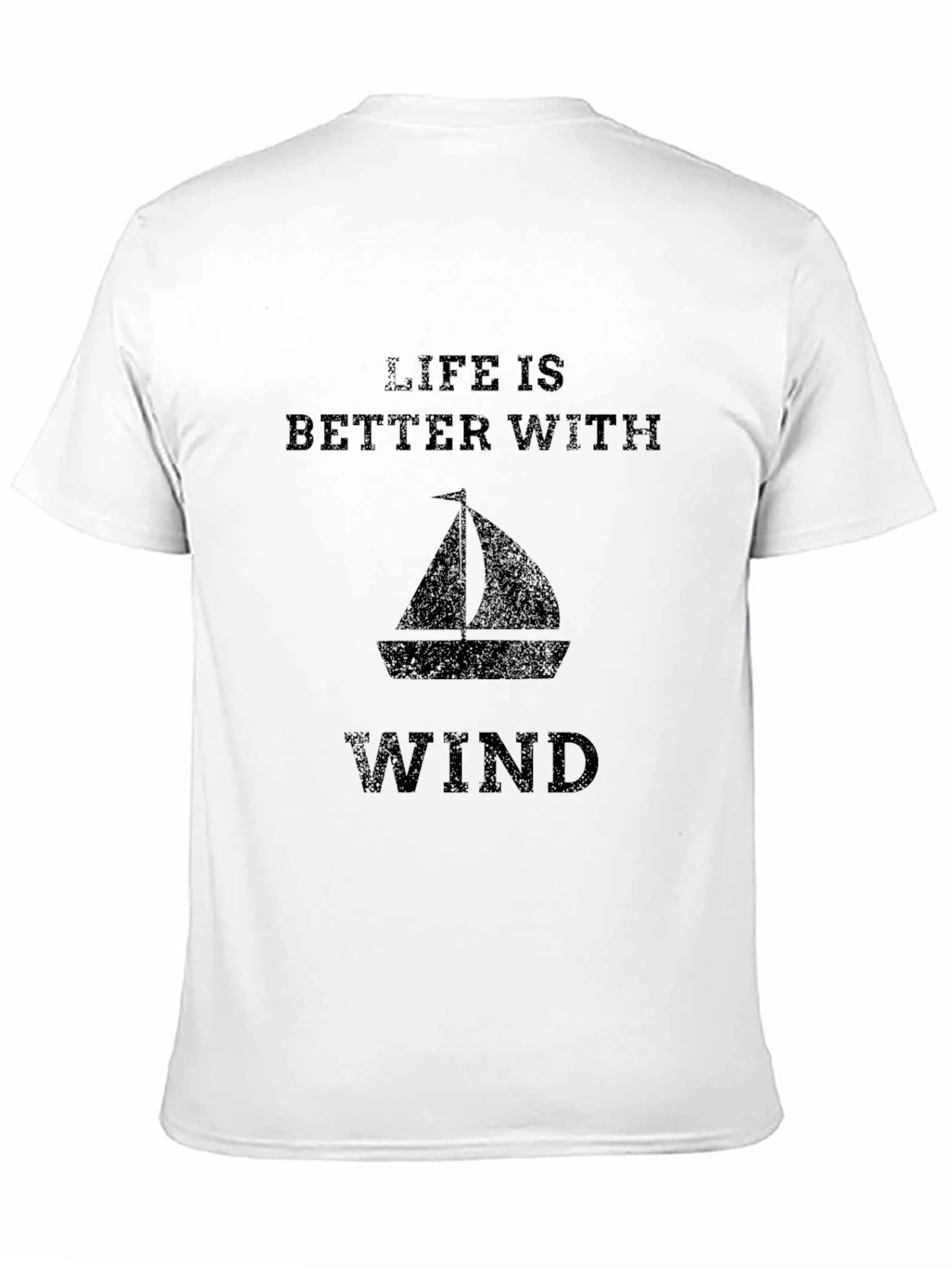 Life is Better with Wind Black T-Shirt