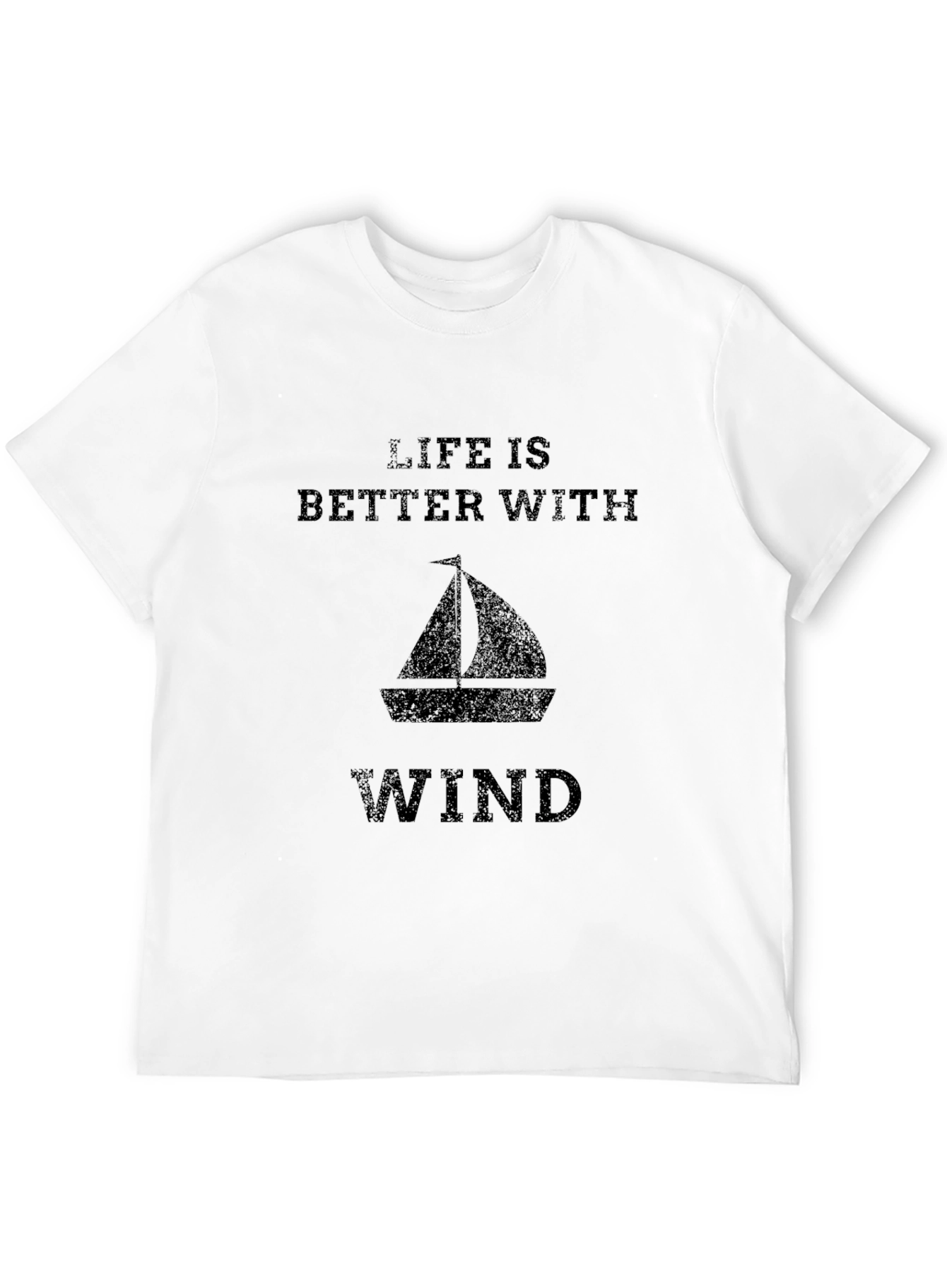 Life is Better with Wind Black T-Shirt