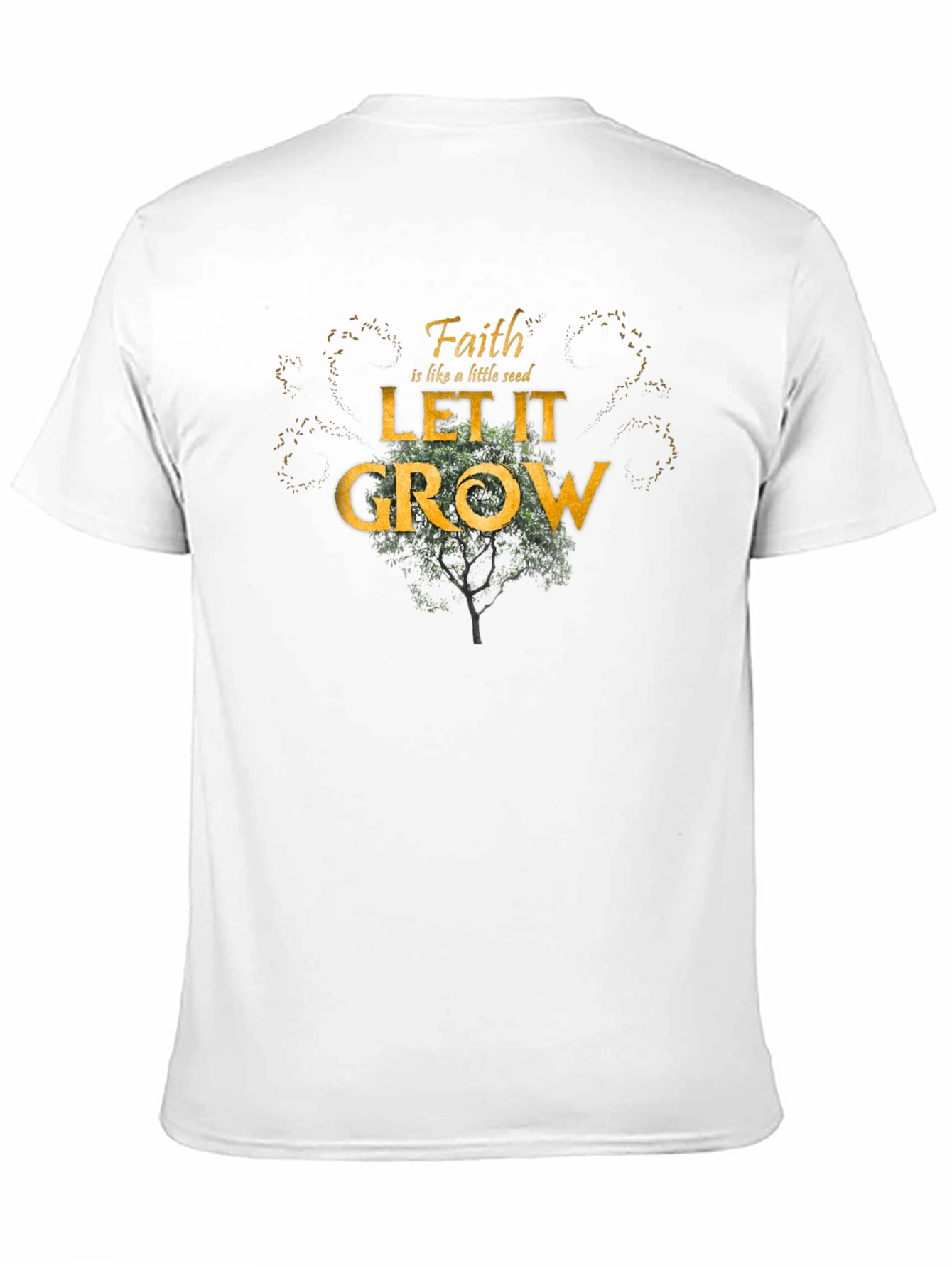 Faith Like A Seed Let It Grow Black T-Shirt