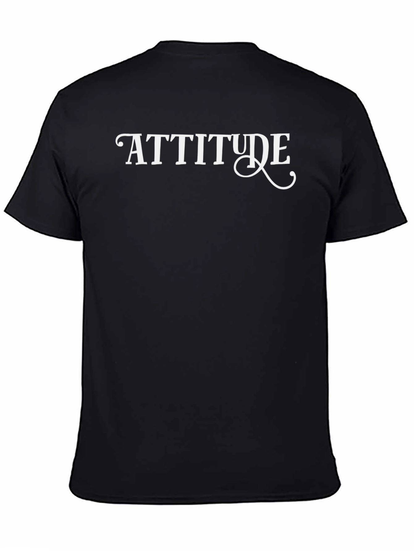 Attitude Graphic Print Black T-Shirt