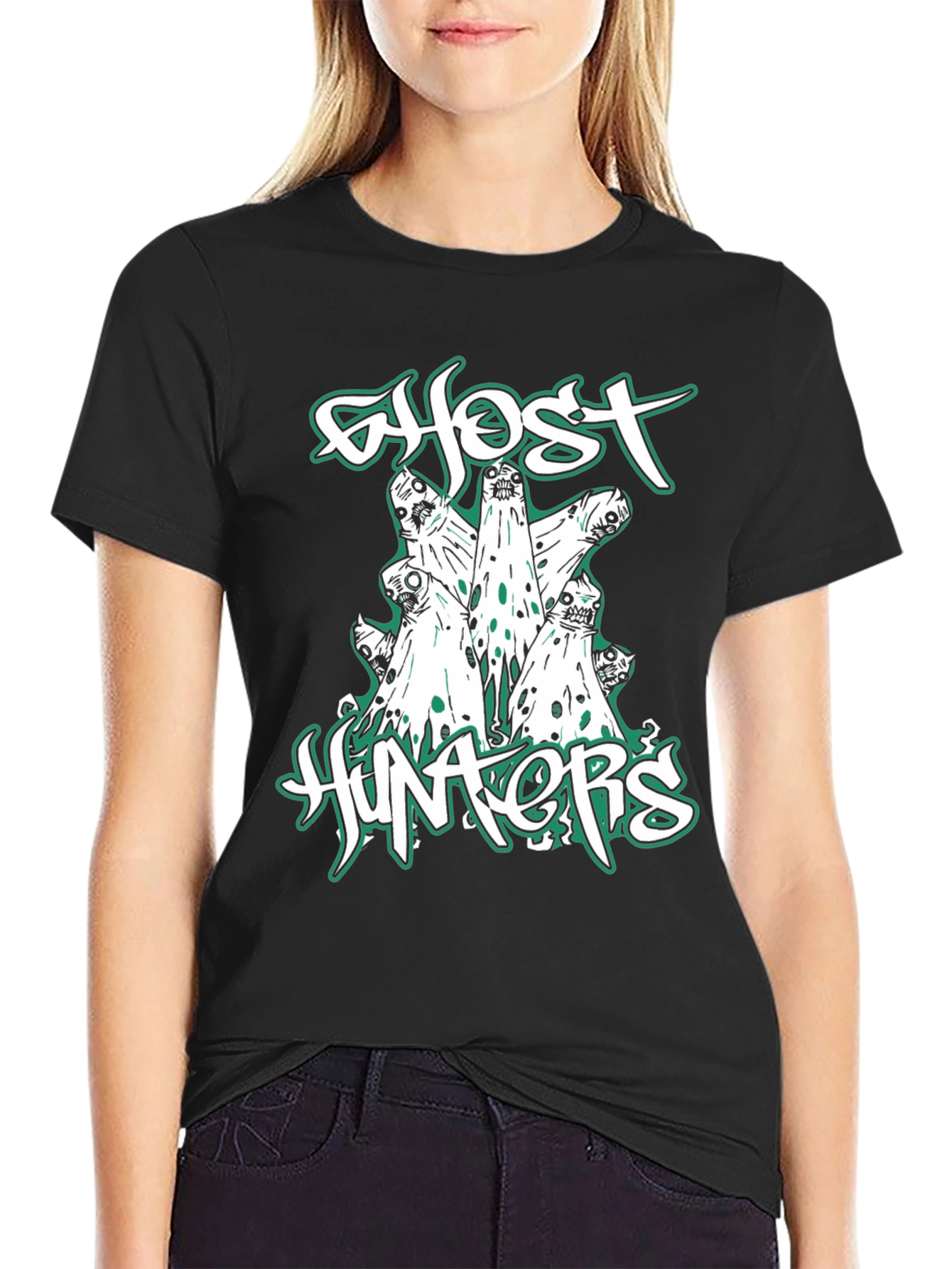 Ghost Hunters T-Shirt - Spooky & Stylish Black Tee