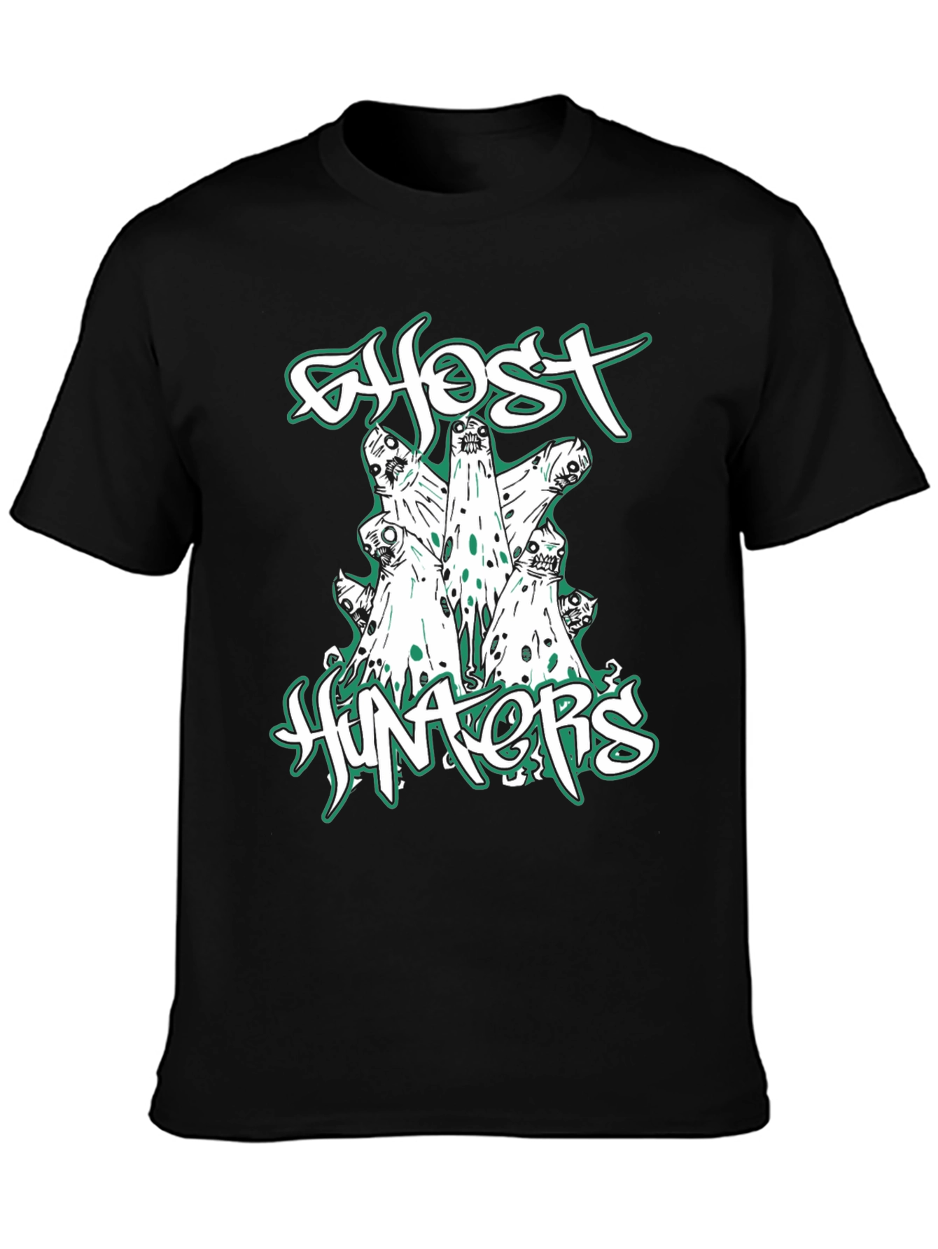 Ghost Hunters T-Shirt - Spooky & Stylish Black Tee