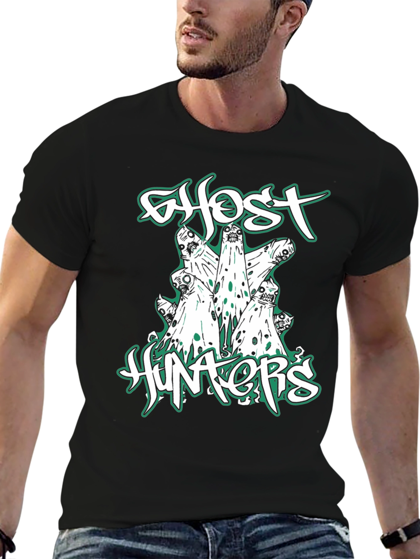 Ghost Hunters T-Shirt - Spooky & Stylish Black Tee