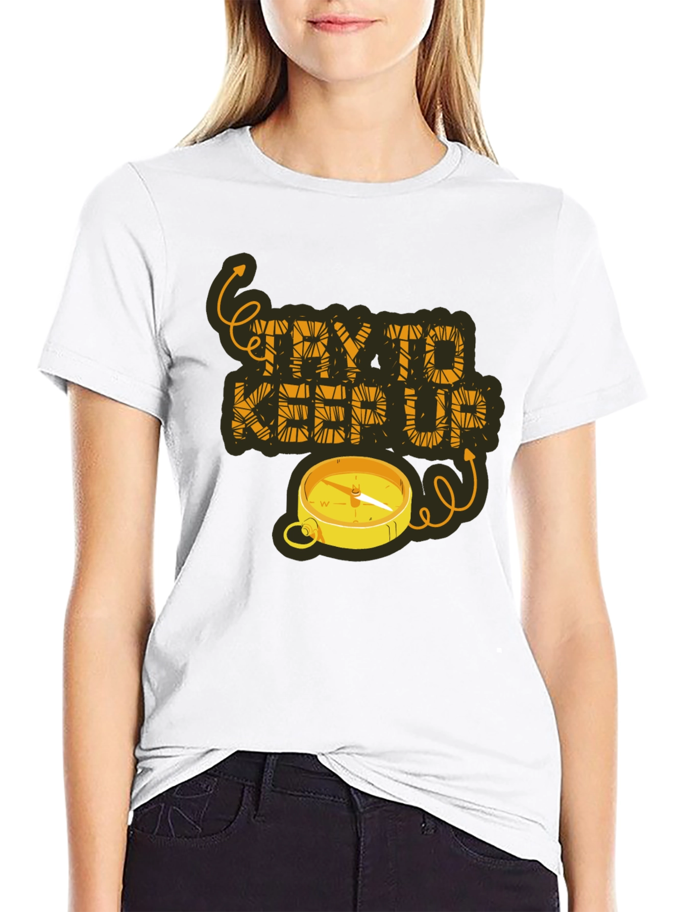 Try To Keep Up Compass Graphic Tee