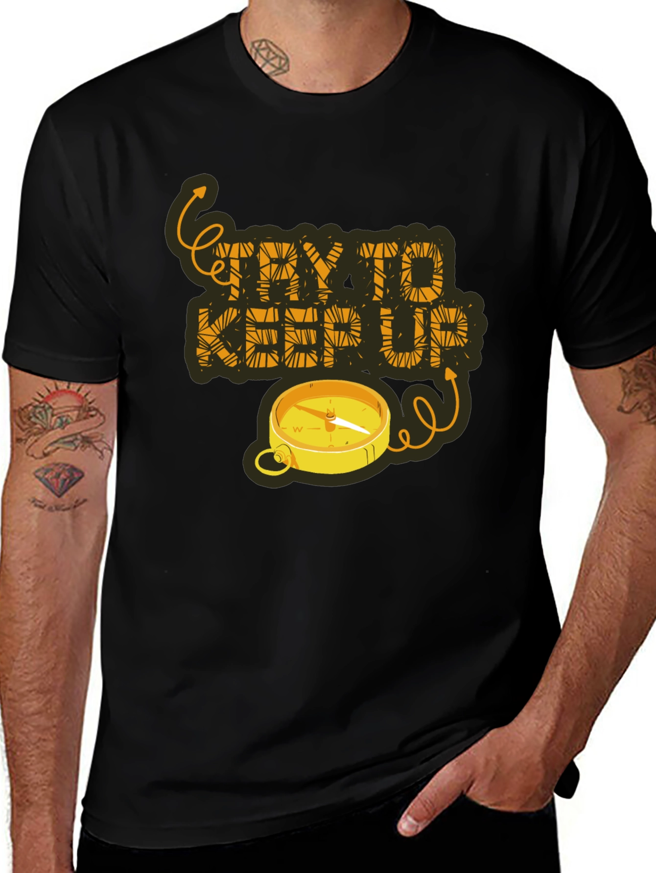 Try To Keep Up Compass Graphic Tee