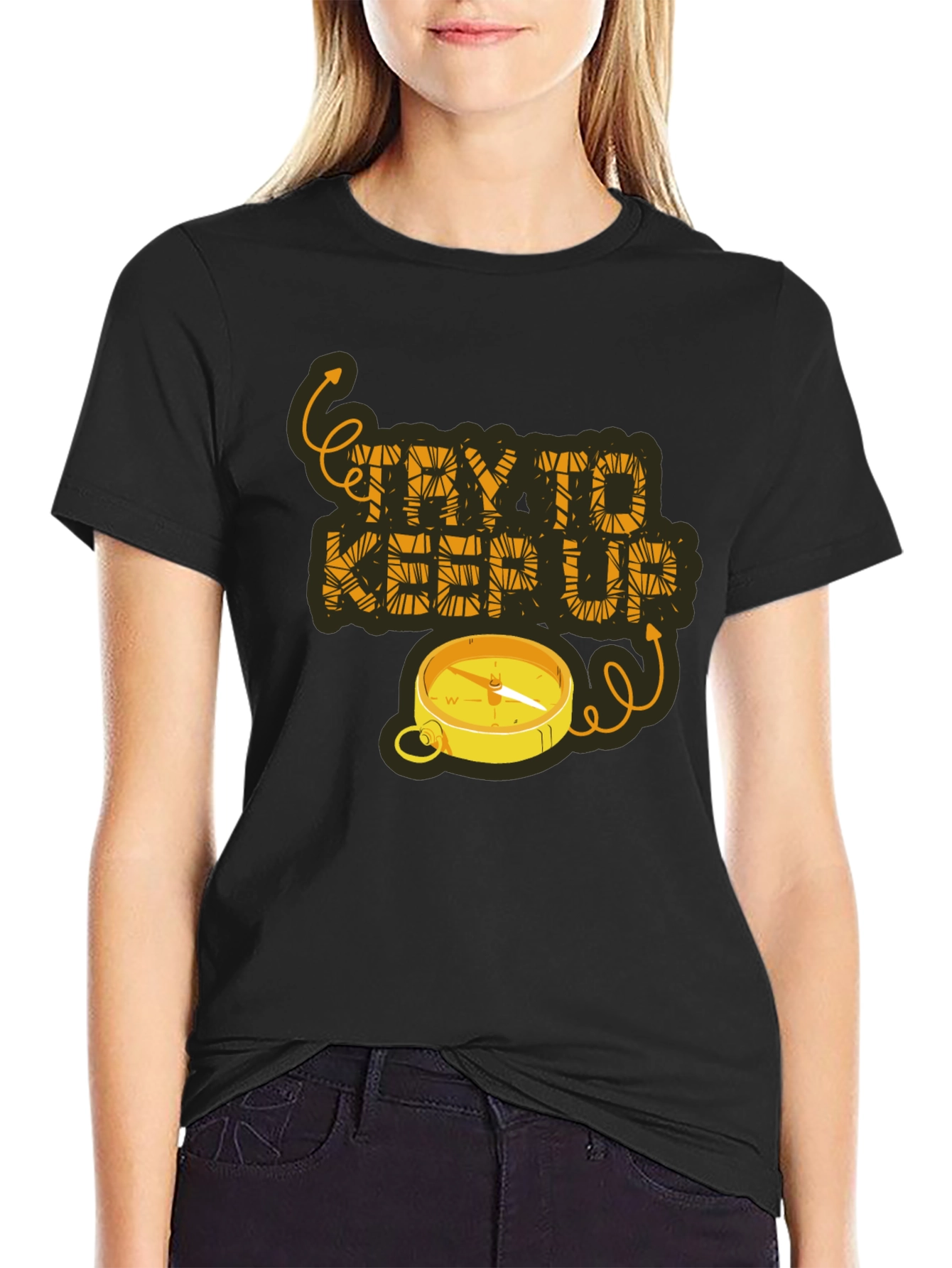 Try To Keep Up Compass Graphic Tee
