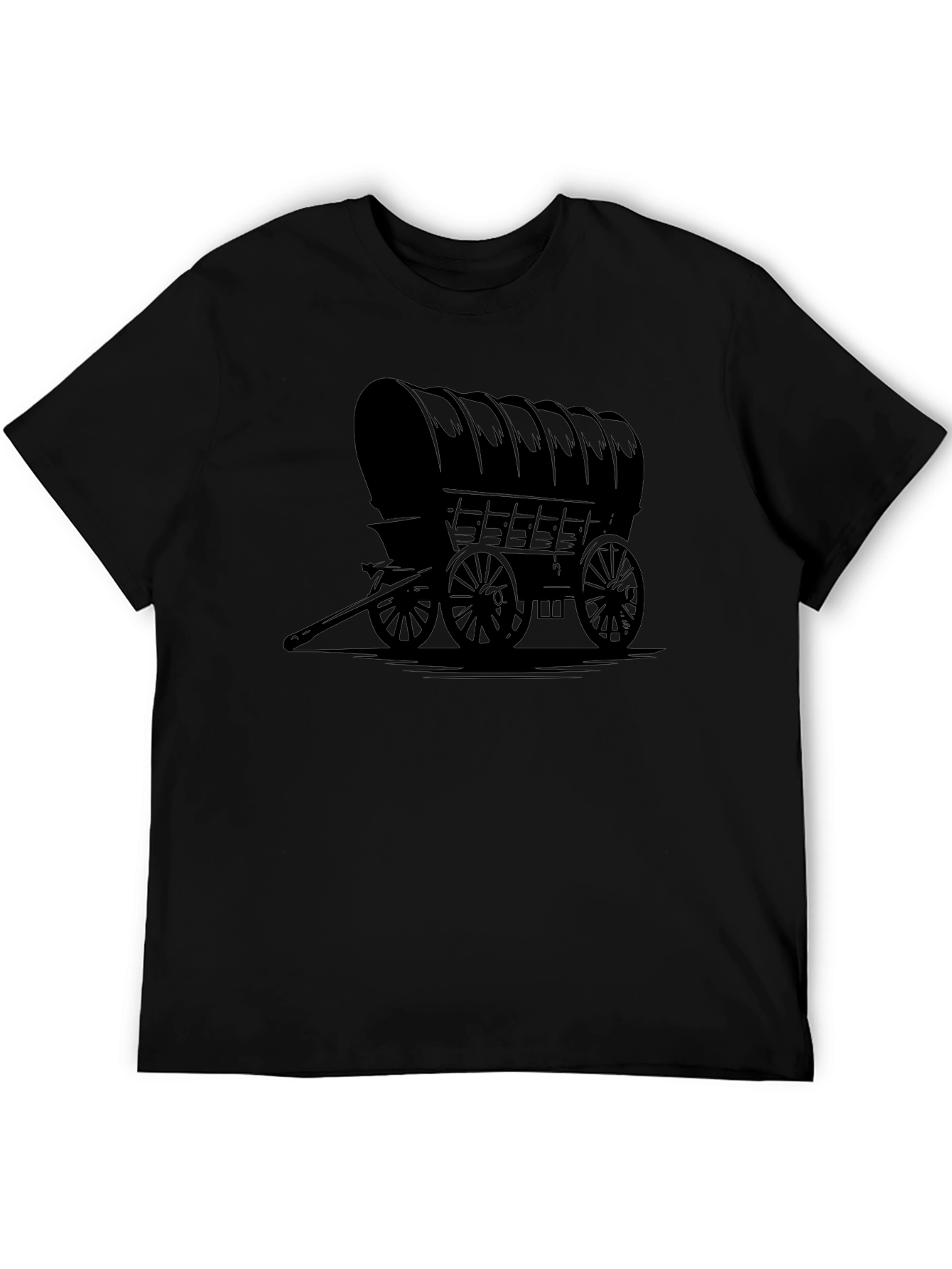 Covered Wagon Graphic Tee - Black