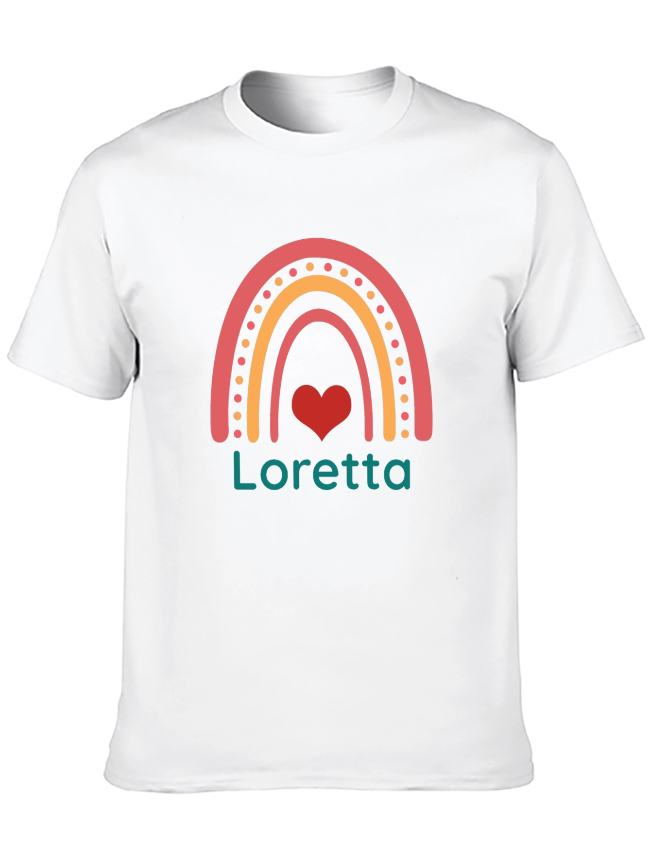 Loretta Rainbow Heart Tee - Black