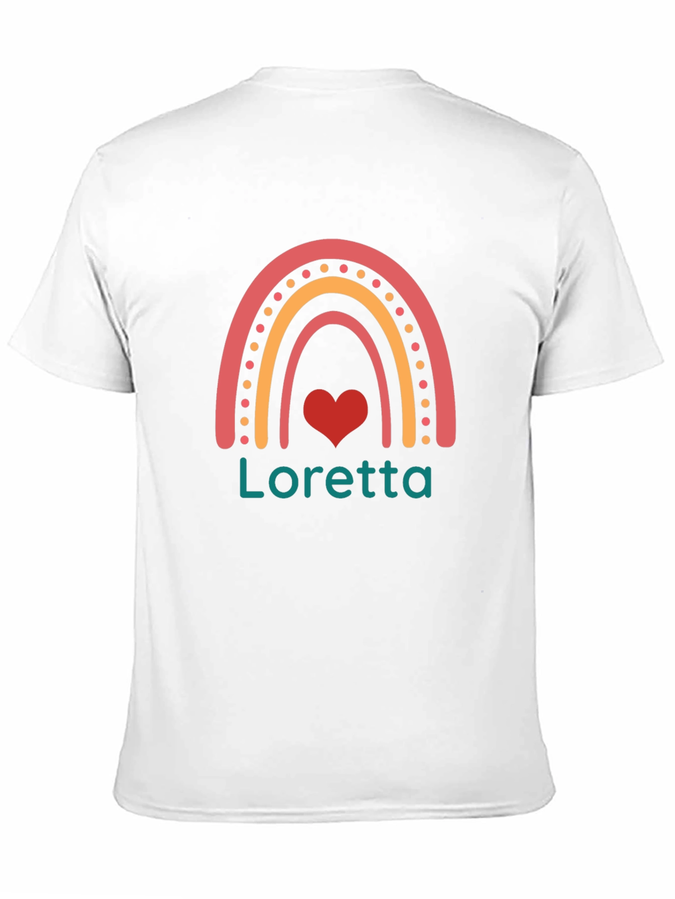 Loretta Rainbow Heart Tee - Black