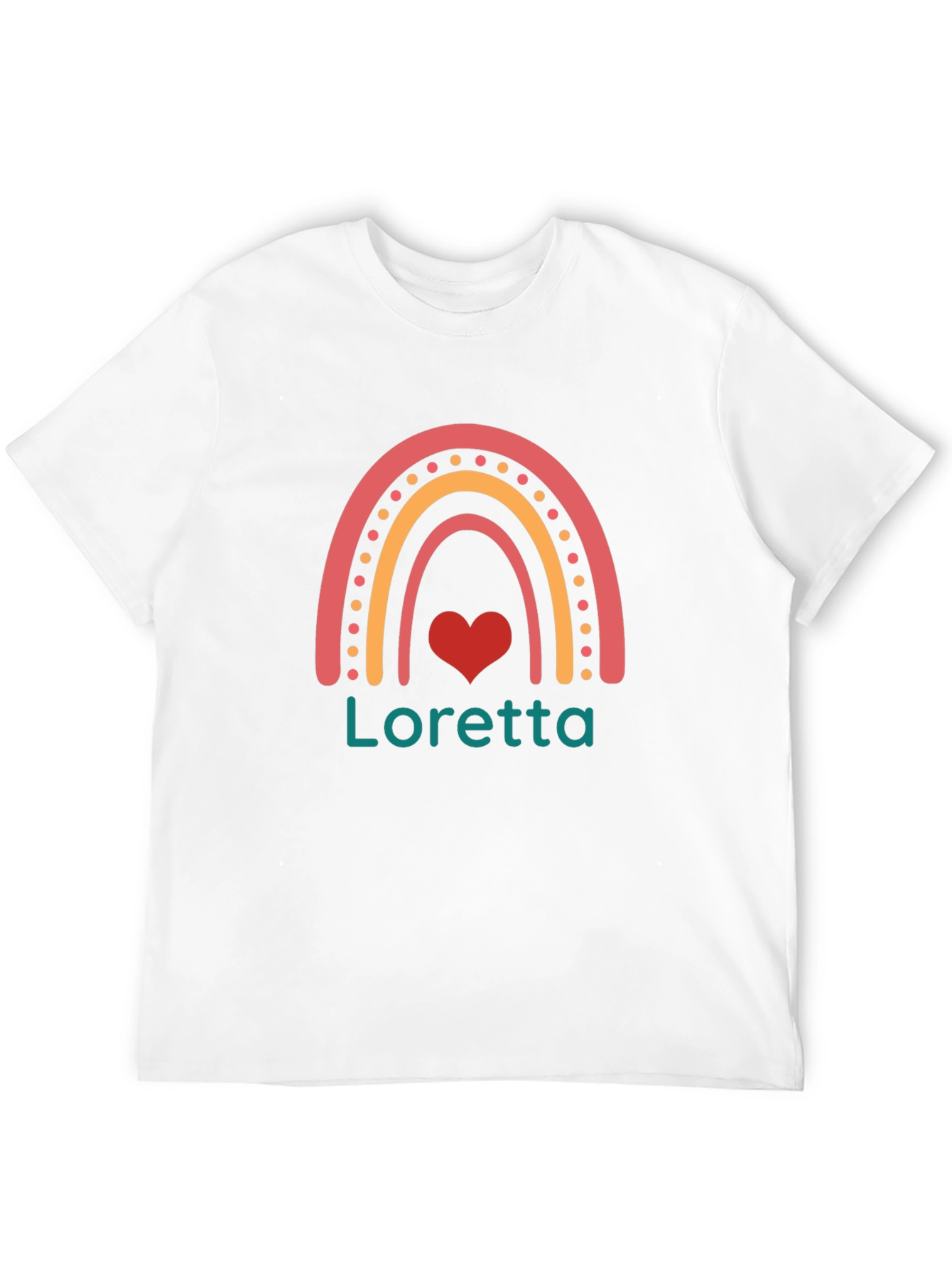 Loretta Rainbow Heart Tee - Black