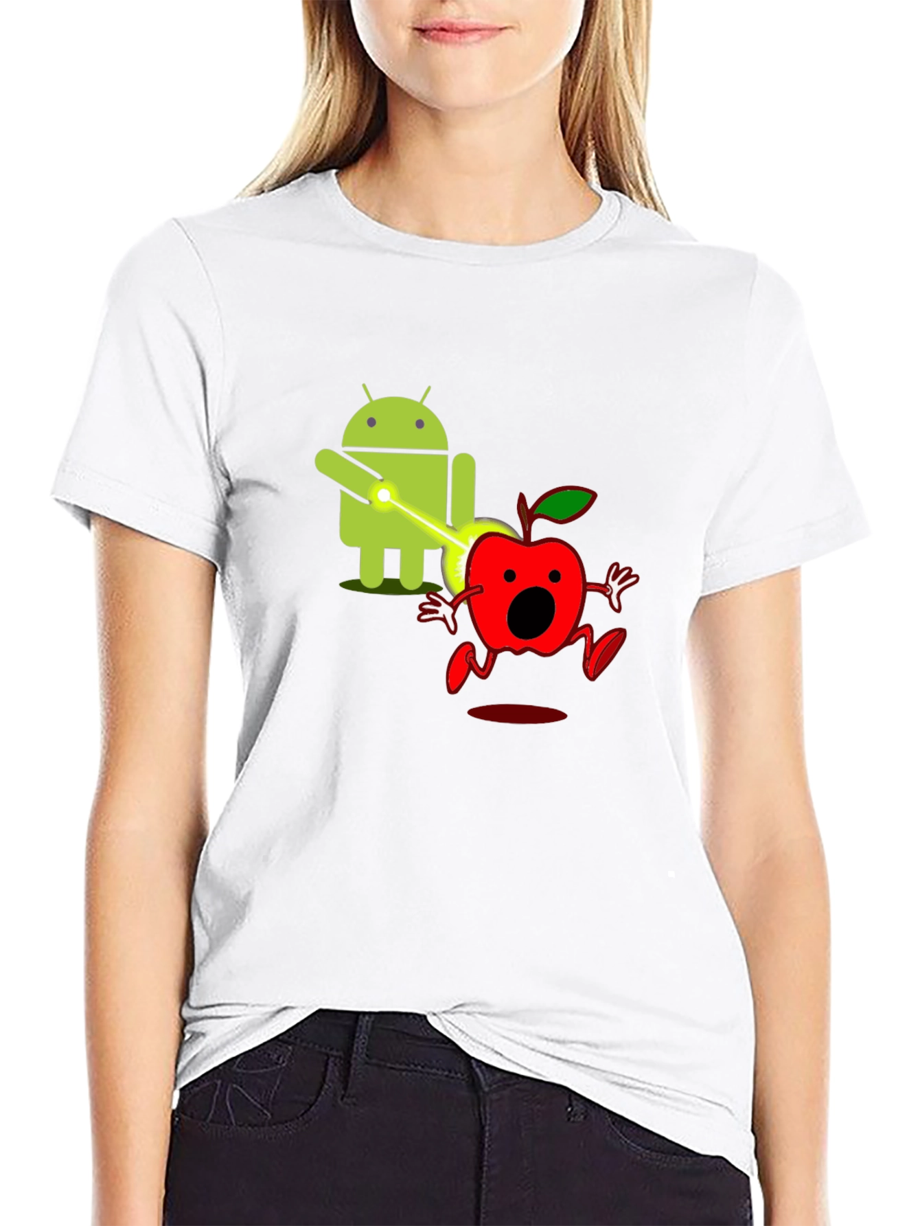 Android vs Apple Funny T-Shirt