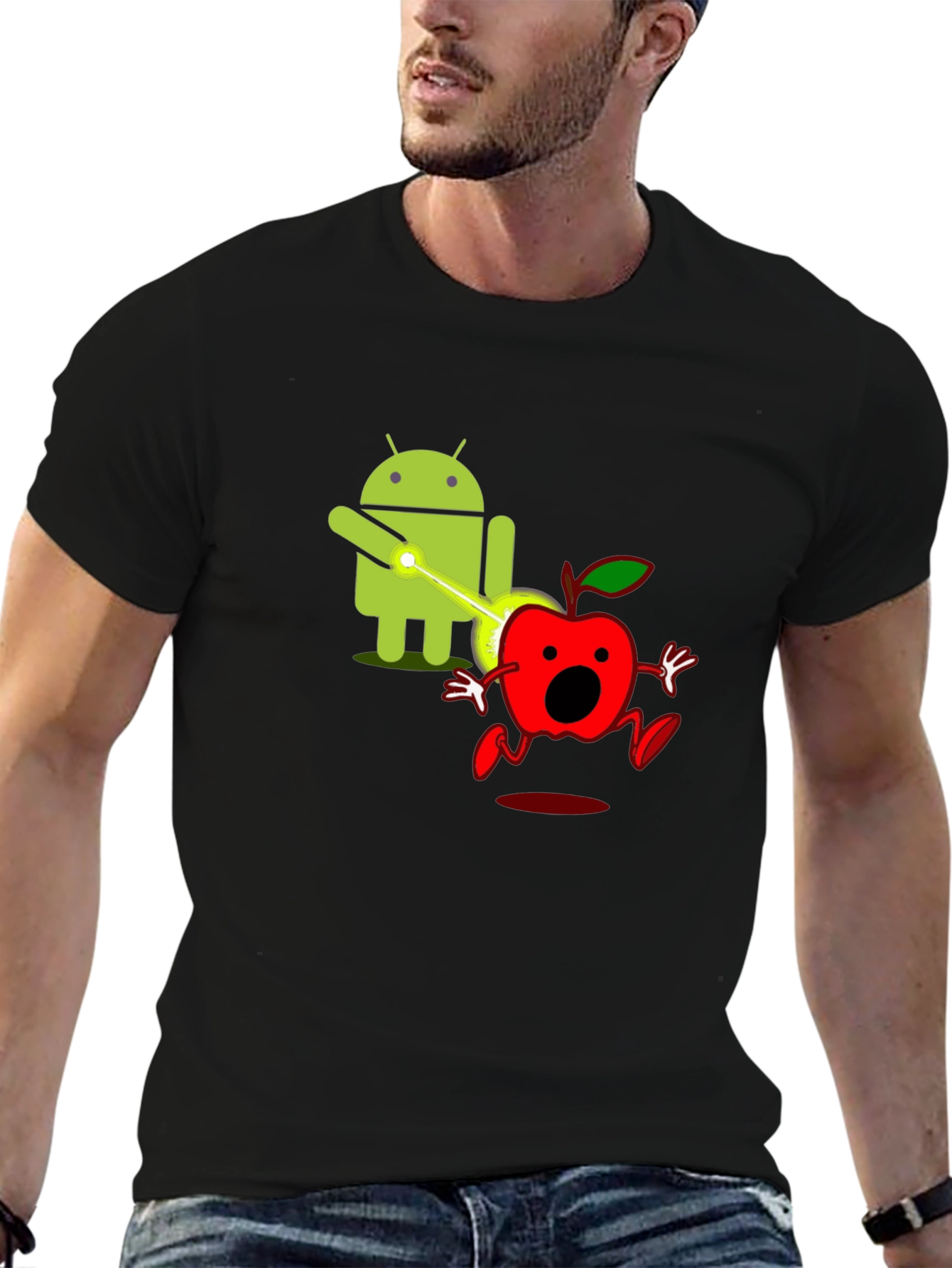 Android vs Apple Funny T-Shirt