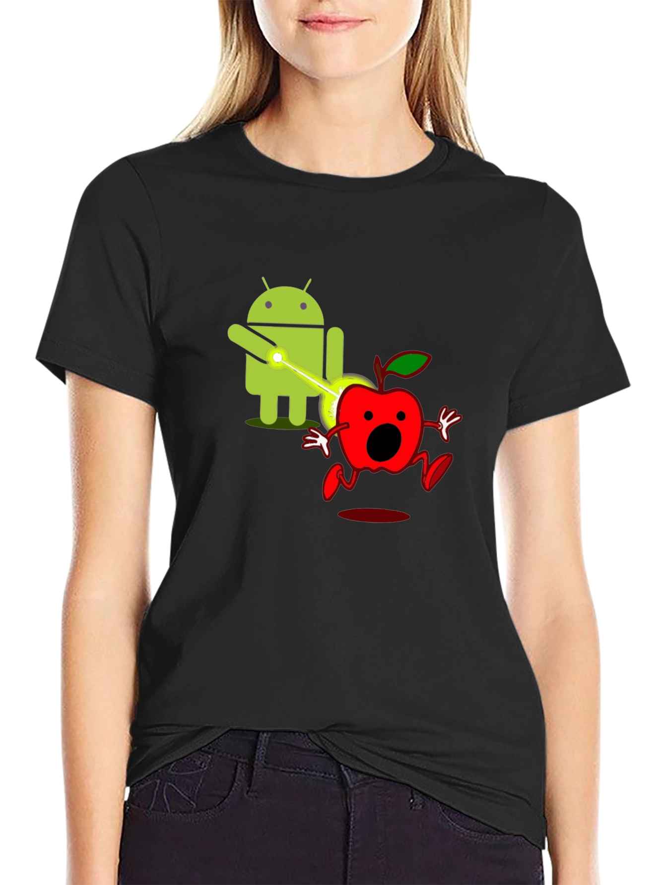 Android vs Apple Funny T-Shirt