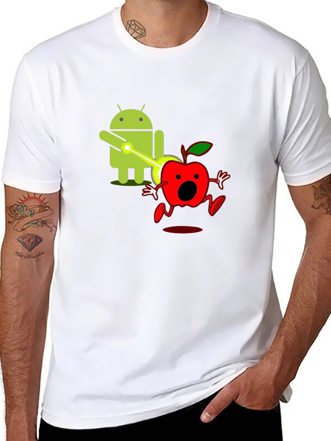Android vs Apple Funny T-Shirt