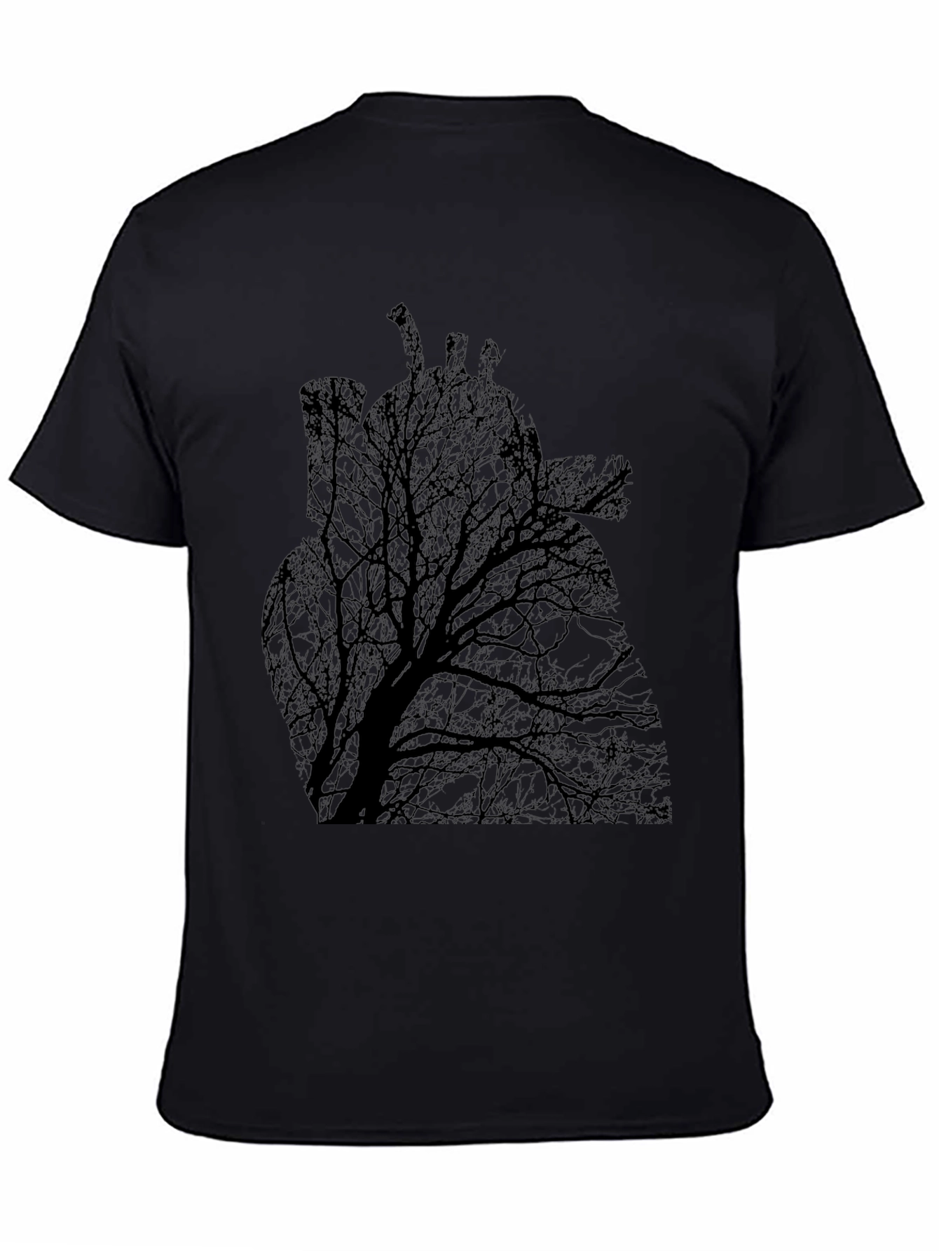 Tree Heart Graphic Tee - Black