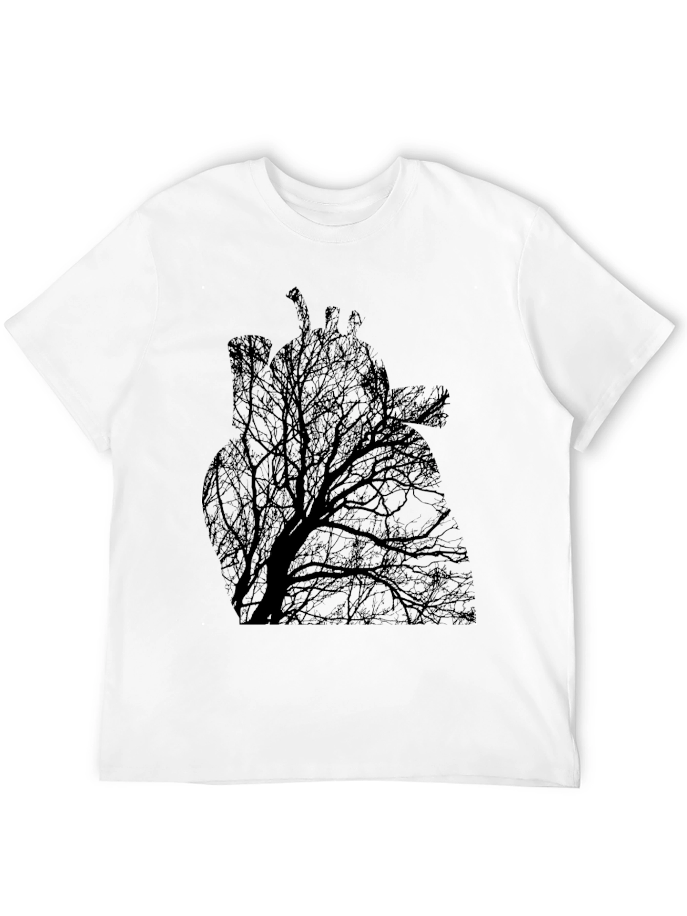Tree Heart Graphic Tee - Black