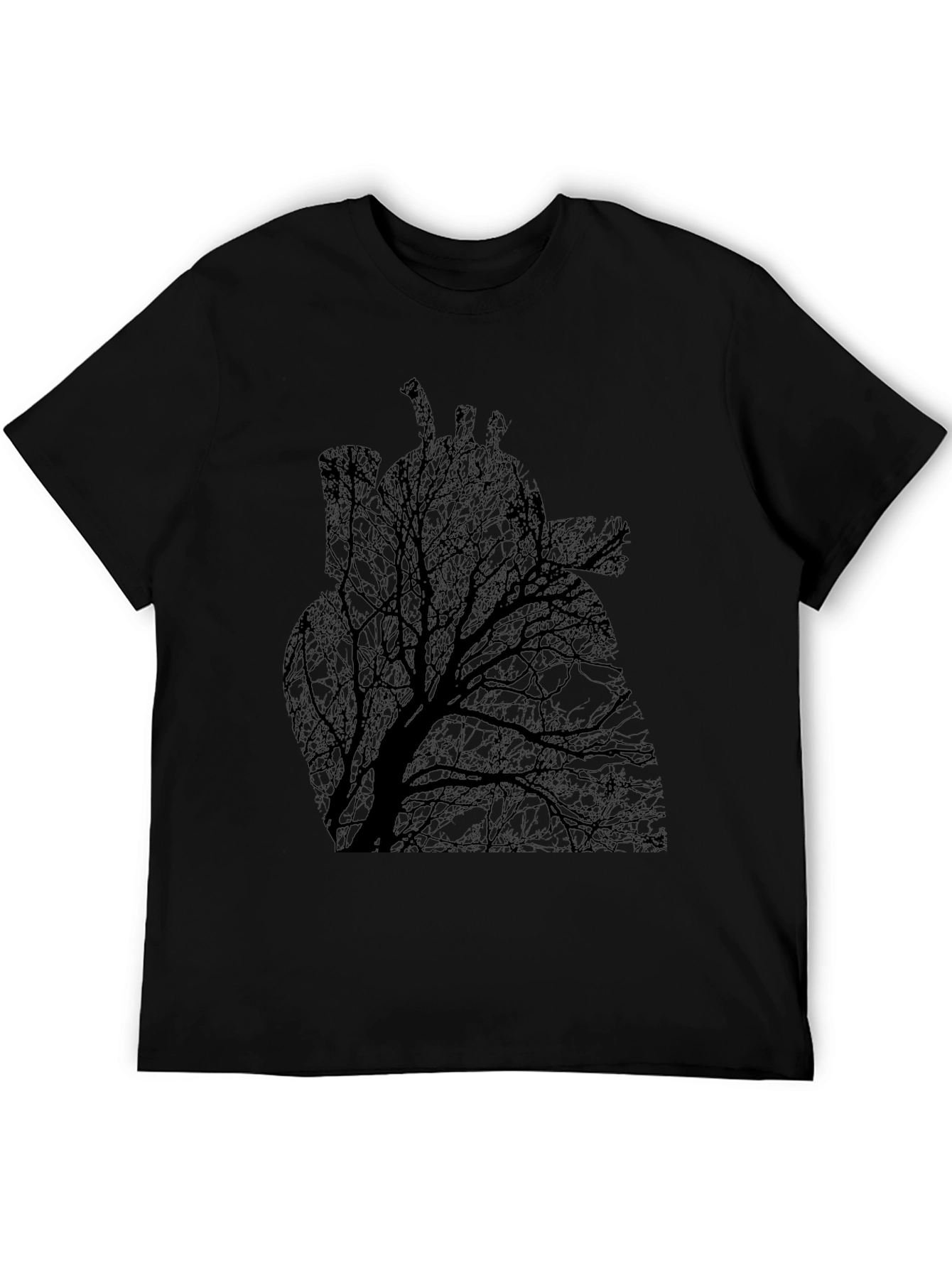 Tree Heart Graphic Tee - Black