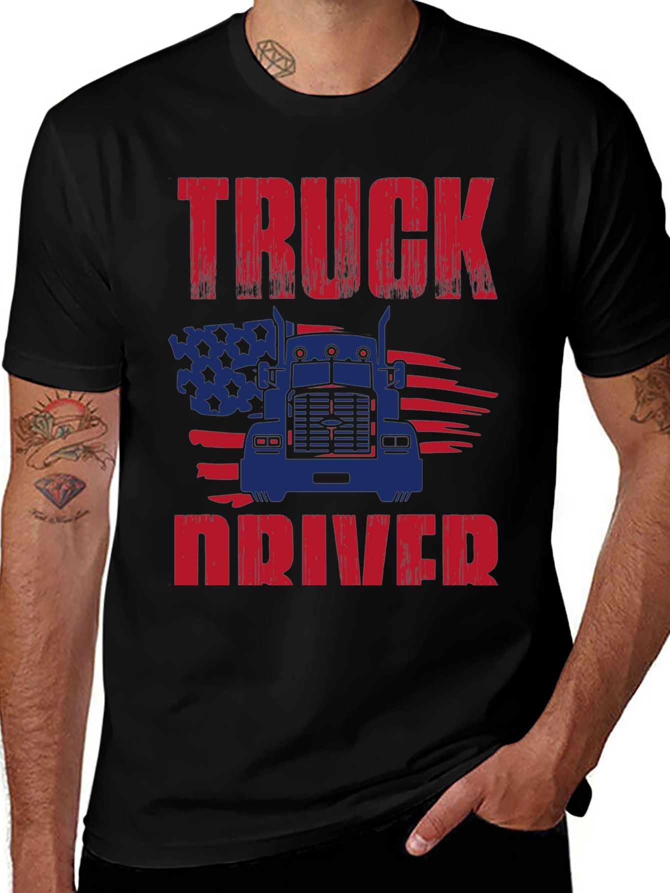Truck Driver Patriotic T-Shirt