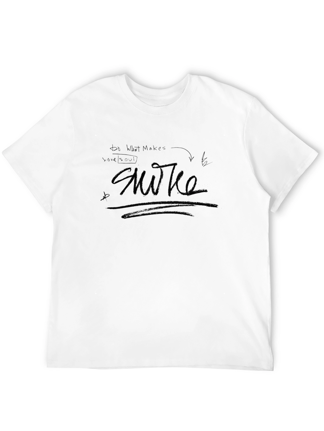 Abstract Sketch Graphic Black T-Shirt