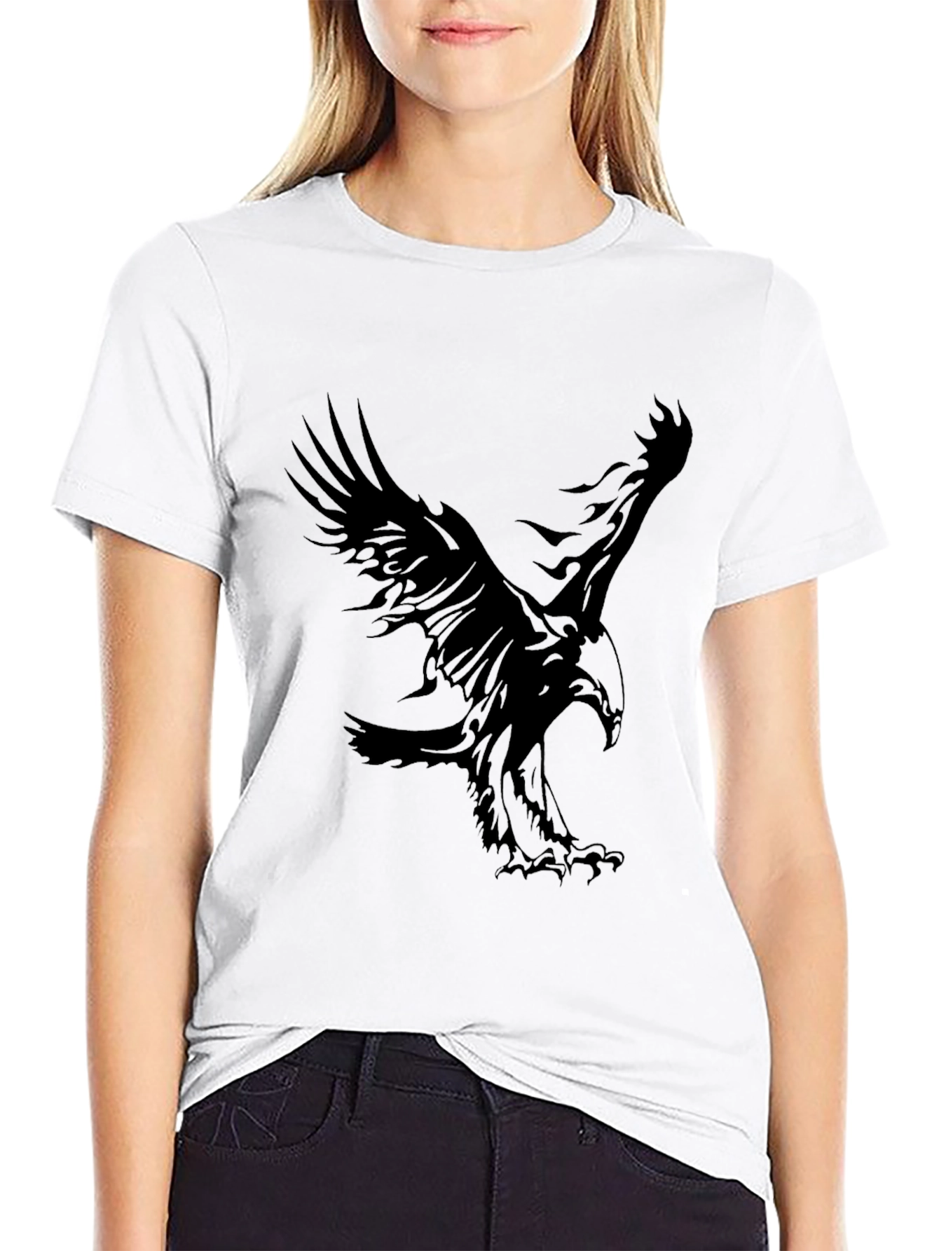 Mens Black Eagle Graphic Tee