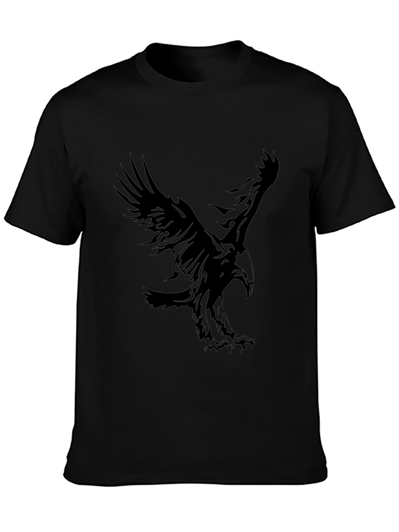 Mens Black Eagle Graphic Tee