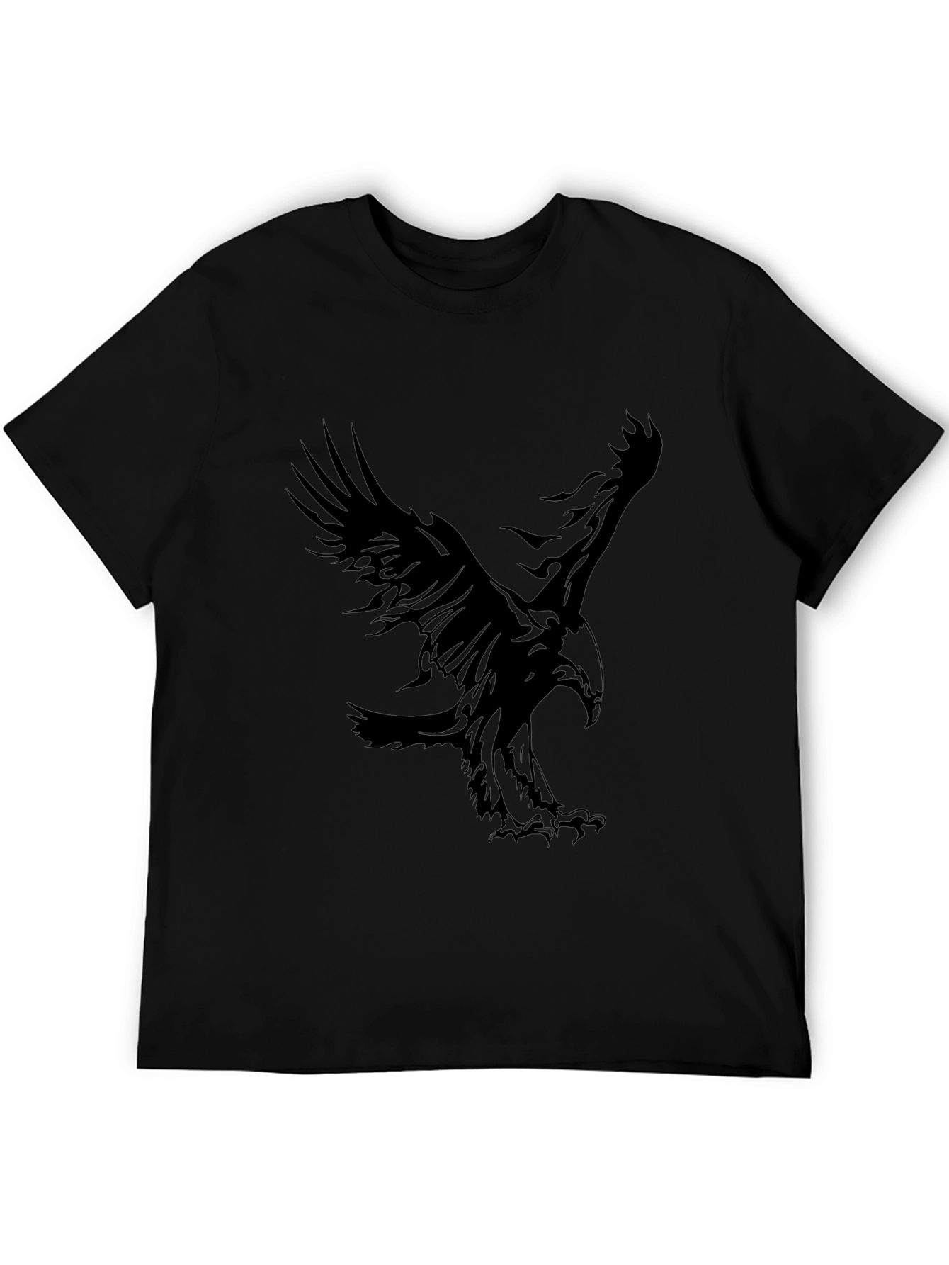 Mens Black Eagle Graphic Tee