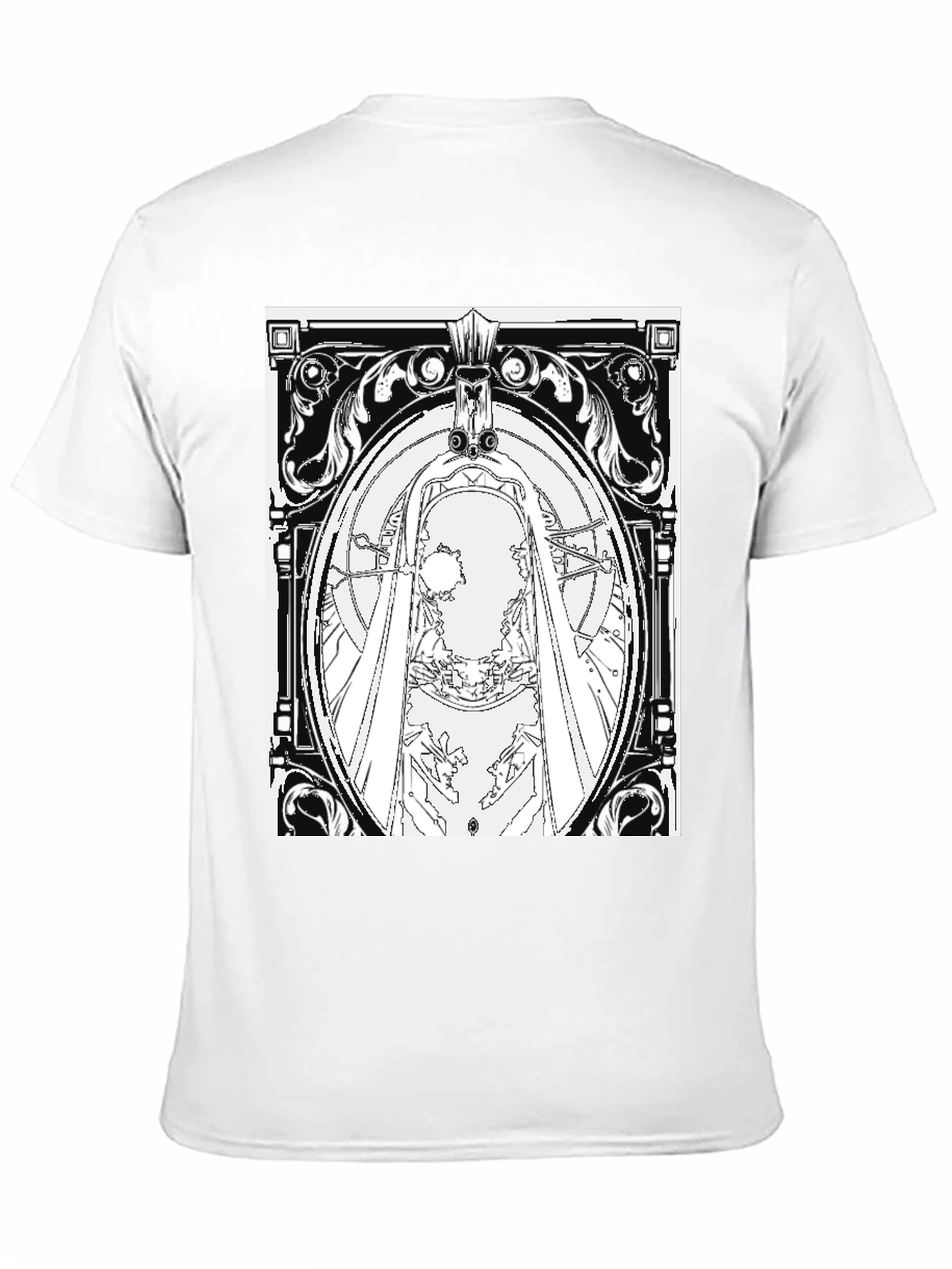 Black T-Shirt with Ornate Graphic