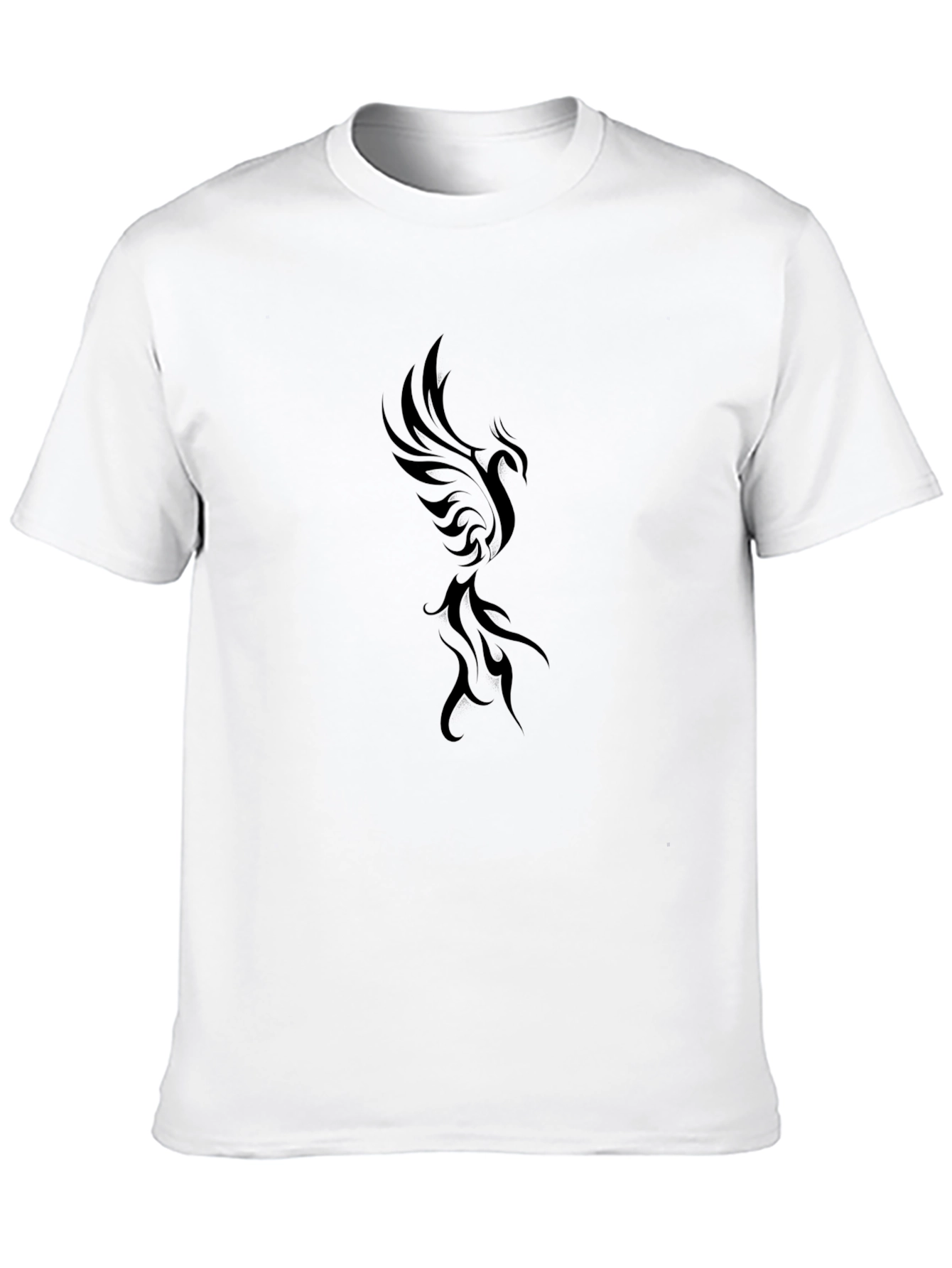 Phoenix Graphic Tee - Stylish Black Cotton T-Shirt