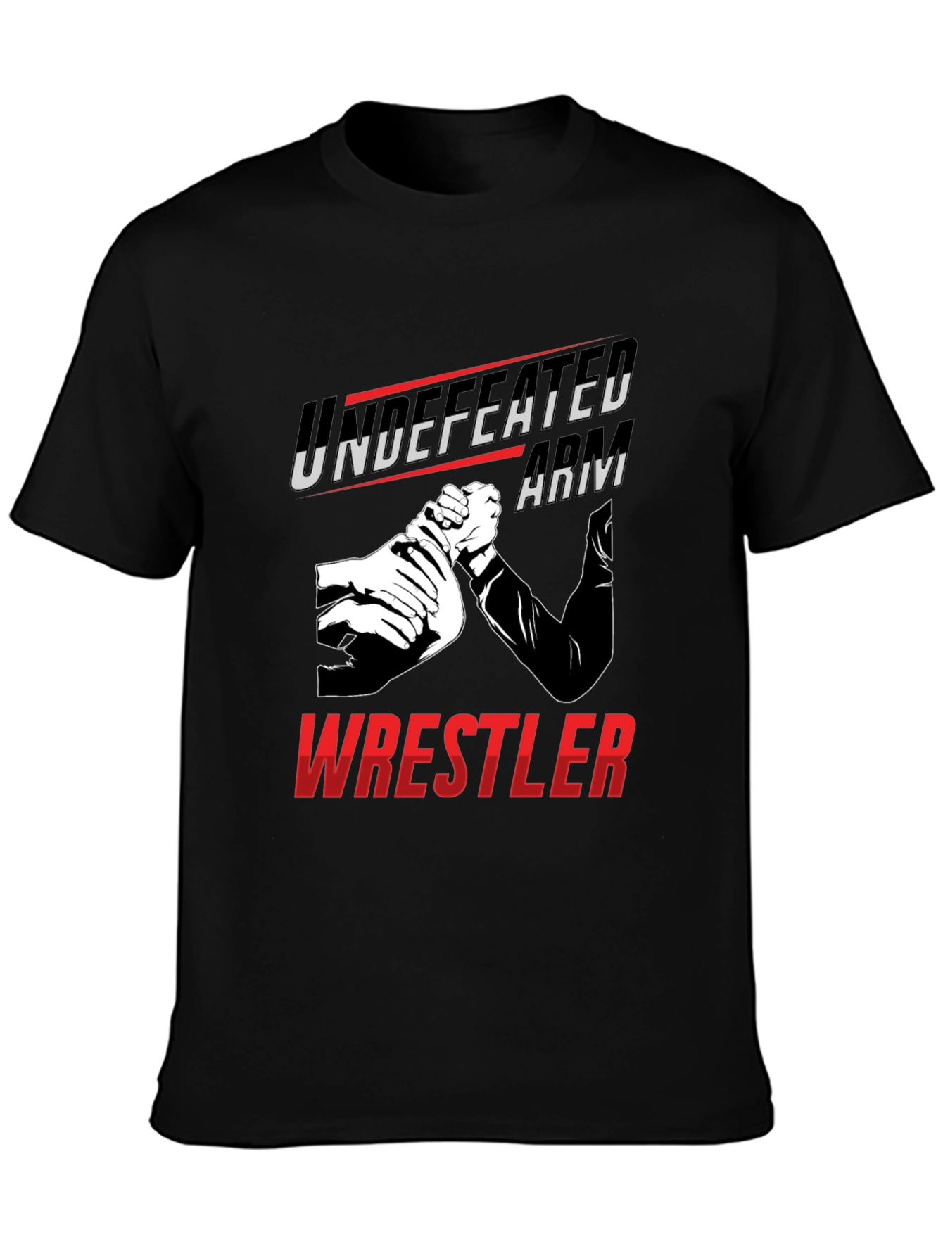 Undefeated Arm Wrestler Graphic Tee - Black