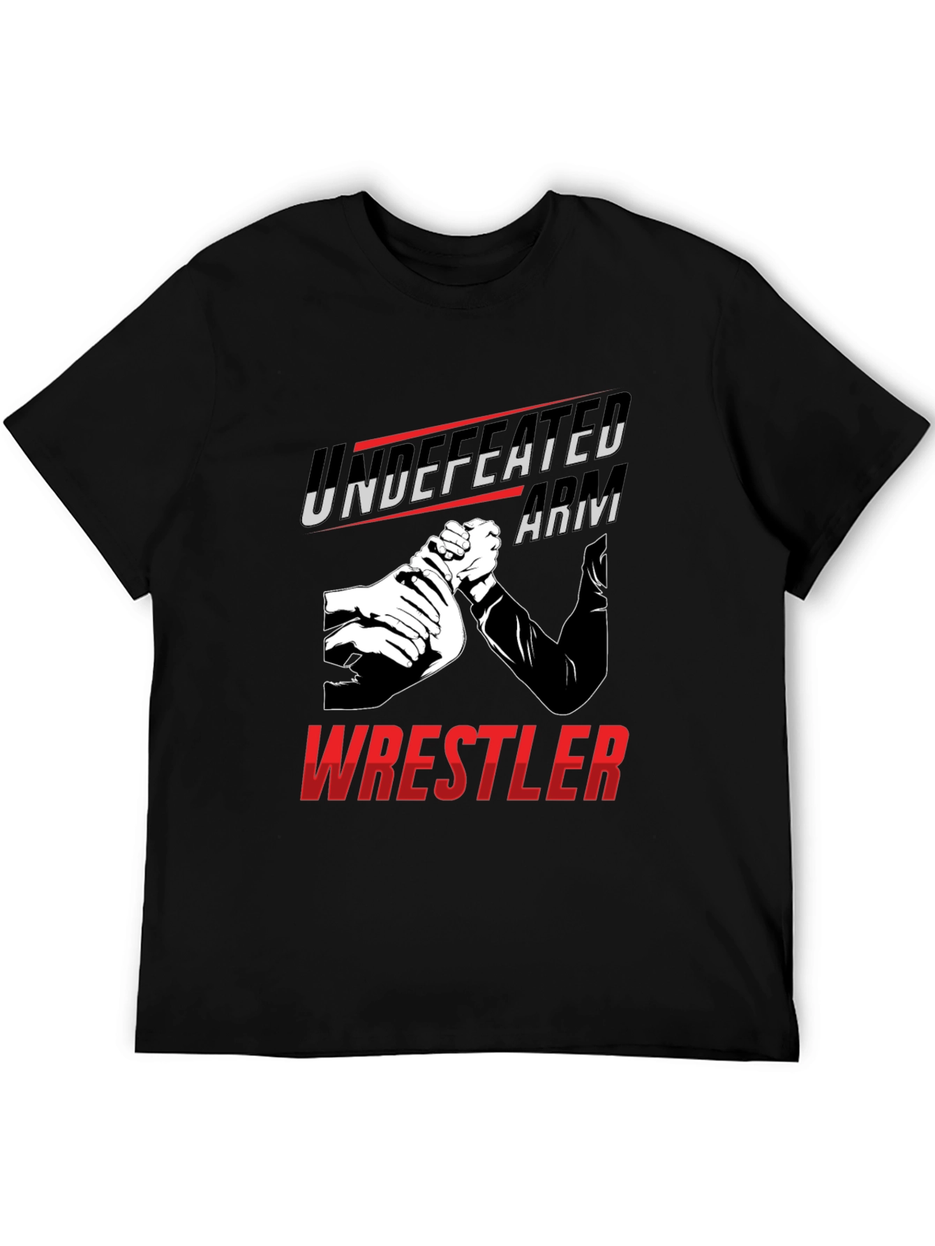 Undefeated Arm Wrestler Graphic Tee - Black