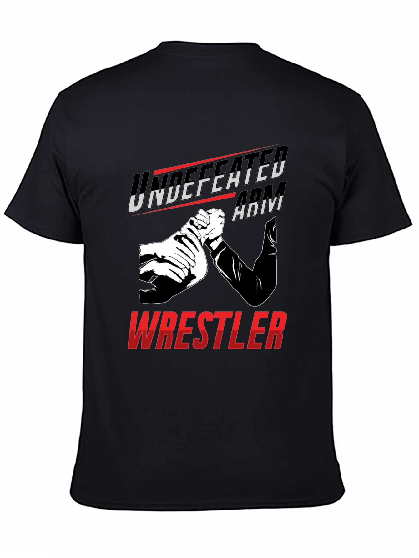 Undefeated Arm Wrestler Graphic Tee - Black
