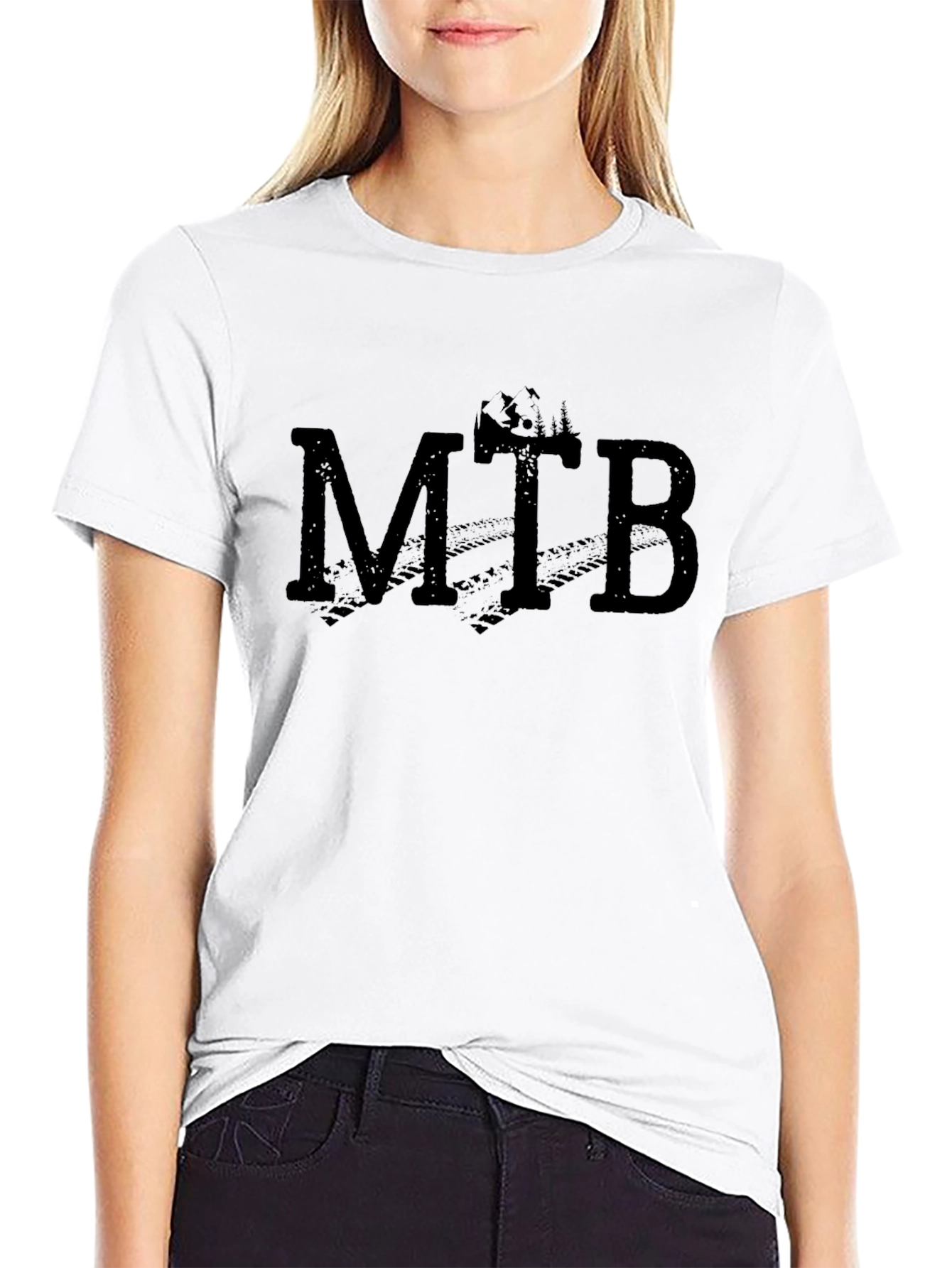 MTB Mountain Bike T-Shirt - Black