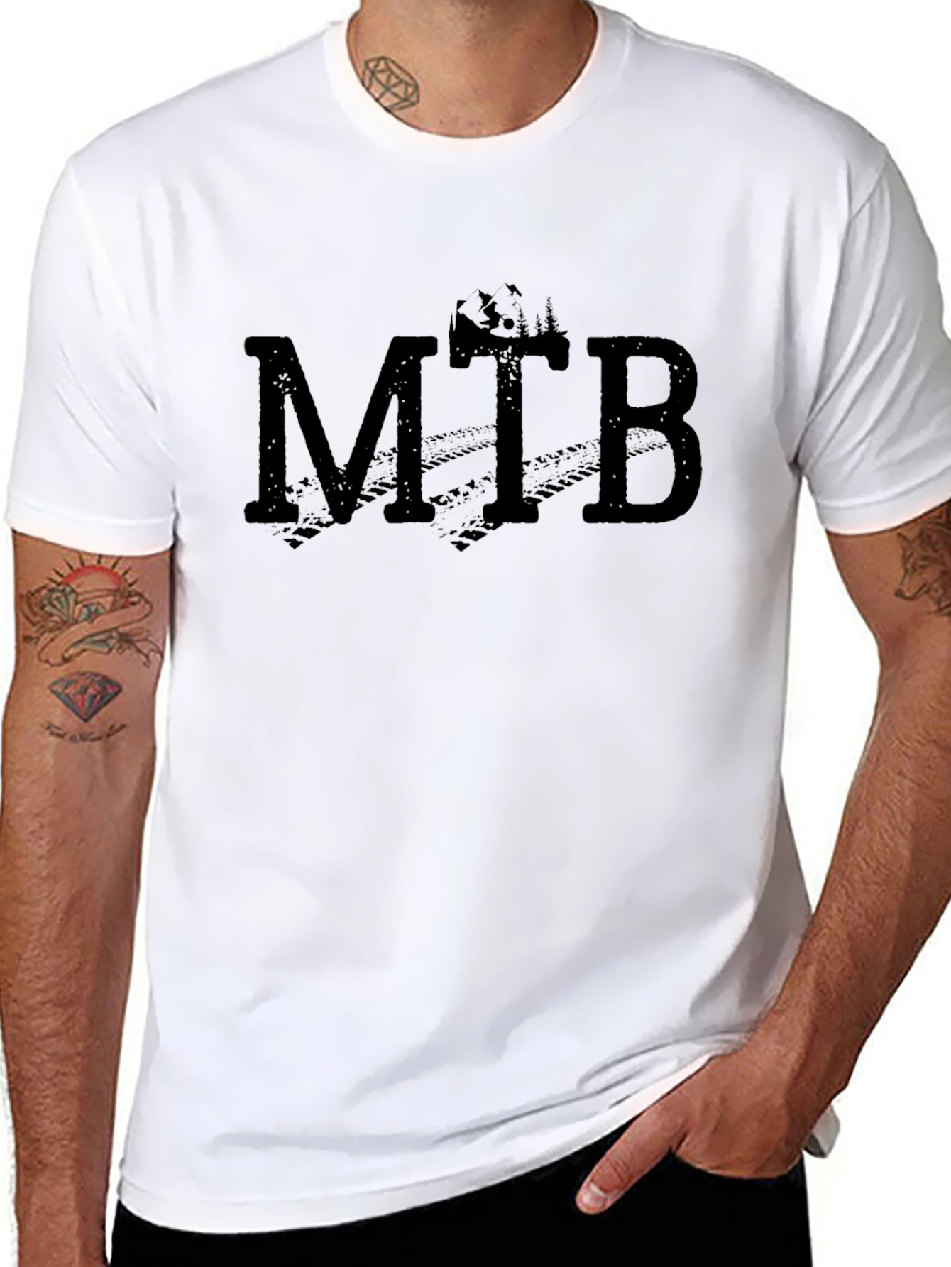 MTB Mountain Bike T-Shirt - Black
