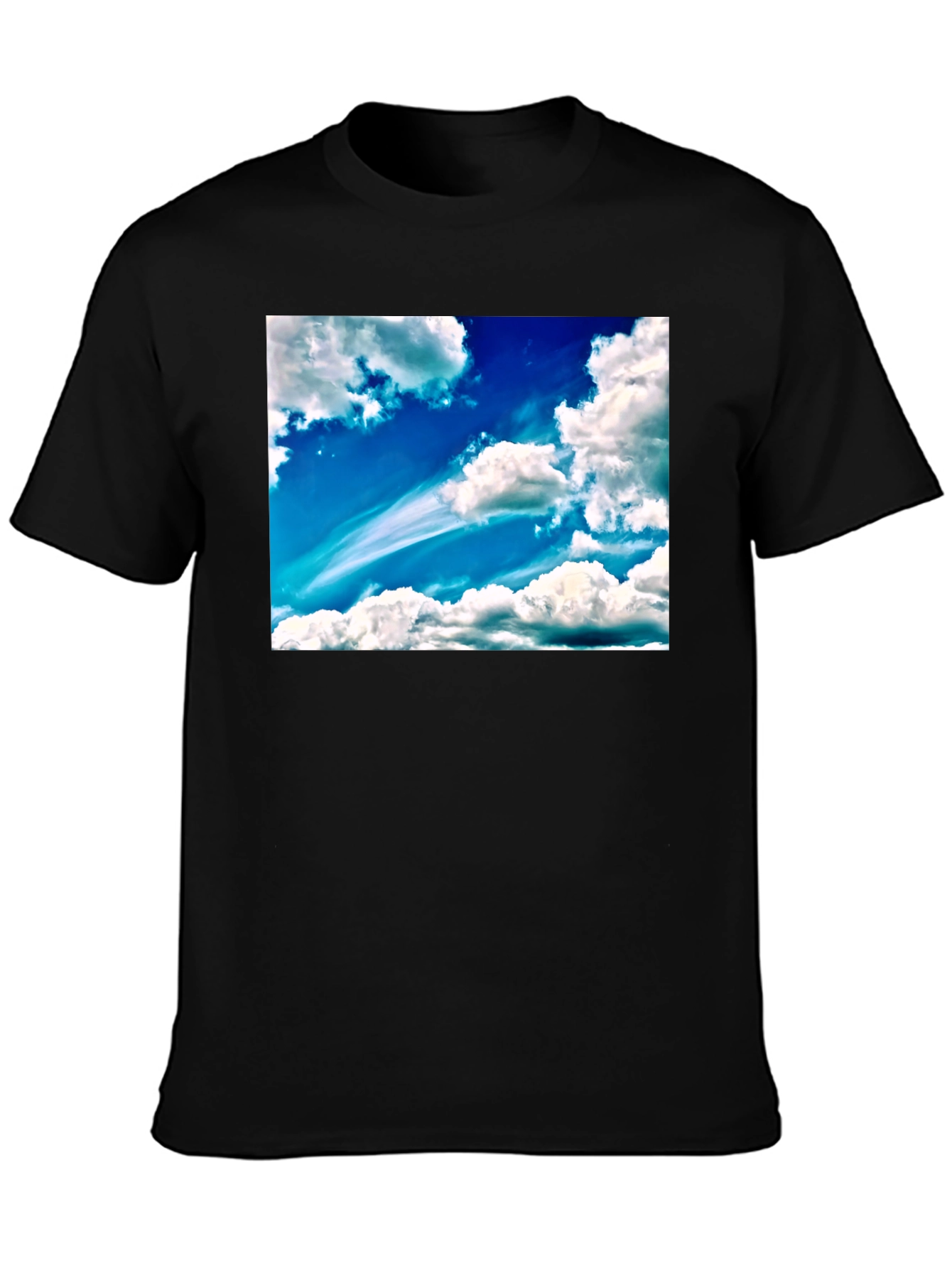Sky Cloudscape Graphic Tee - Cotton Blend T-Shirt