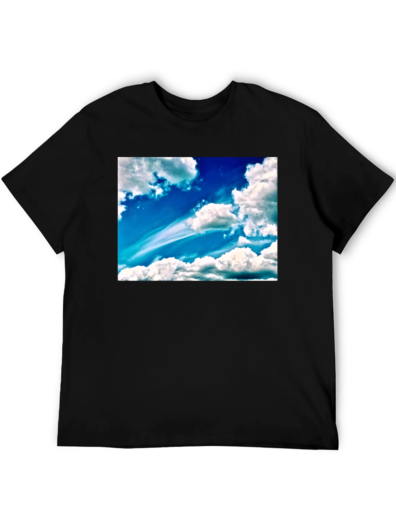 Sky Cloudscape Graphic Tee - Cotton Blend T-Shirt