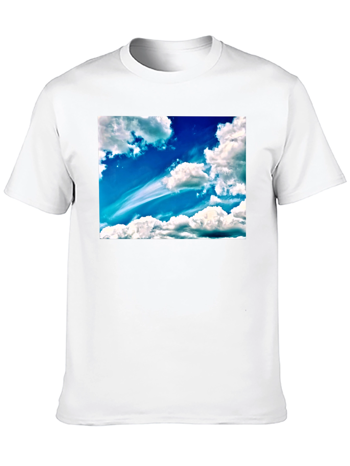 Sky Cloudscape Graphic Tee - Cotton Blend T-Shirt